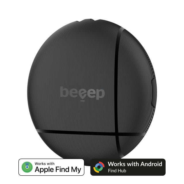Beeep OneTag Apple Find My & Android Tracker Schwarz & Schlüsselanhänger Schwarz – 1 Stück