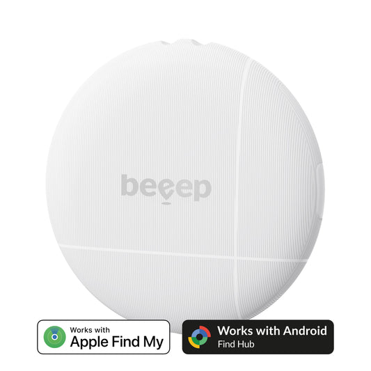 Beeep OneTag Apple Find My & Android Tracker White & Keychain White - 1 pack