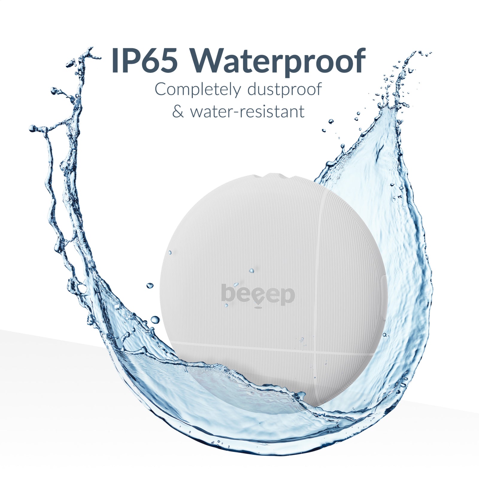Beeep OneTag Apple Find My & Android Tracker White & Keychain White - 1 pack