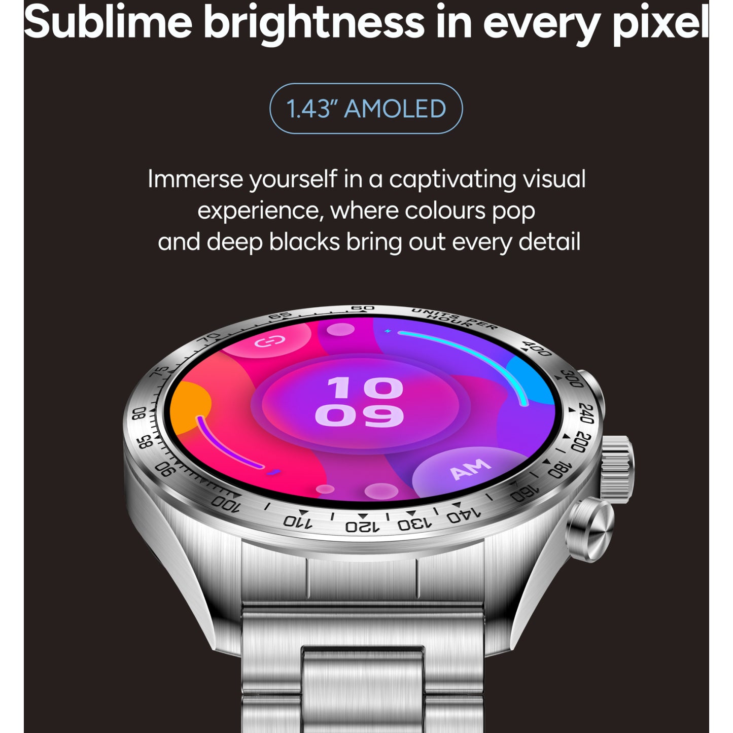 KSIX Smartwatch Elite with AMOLED-display Silver