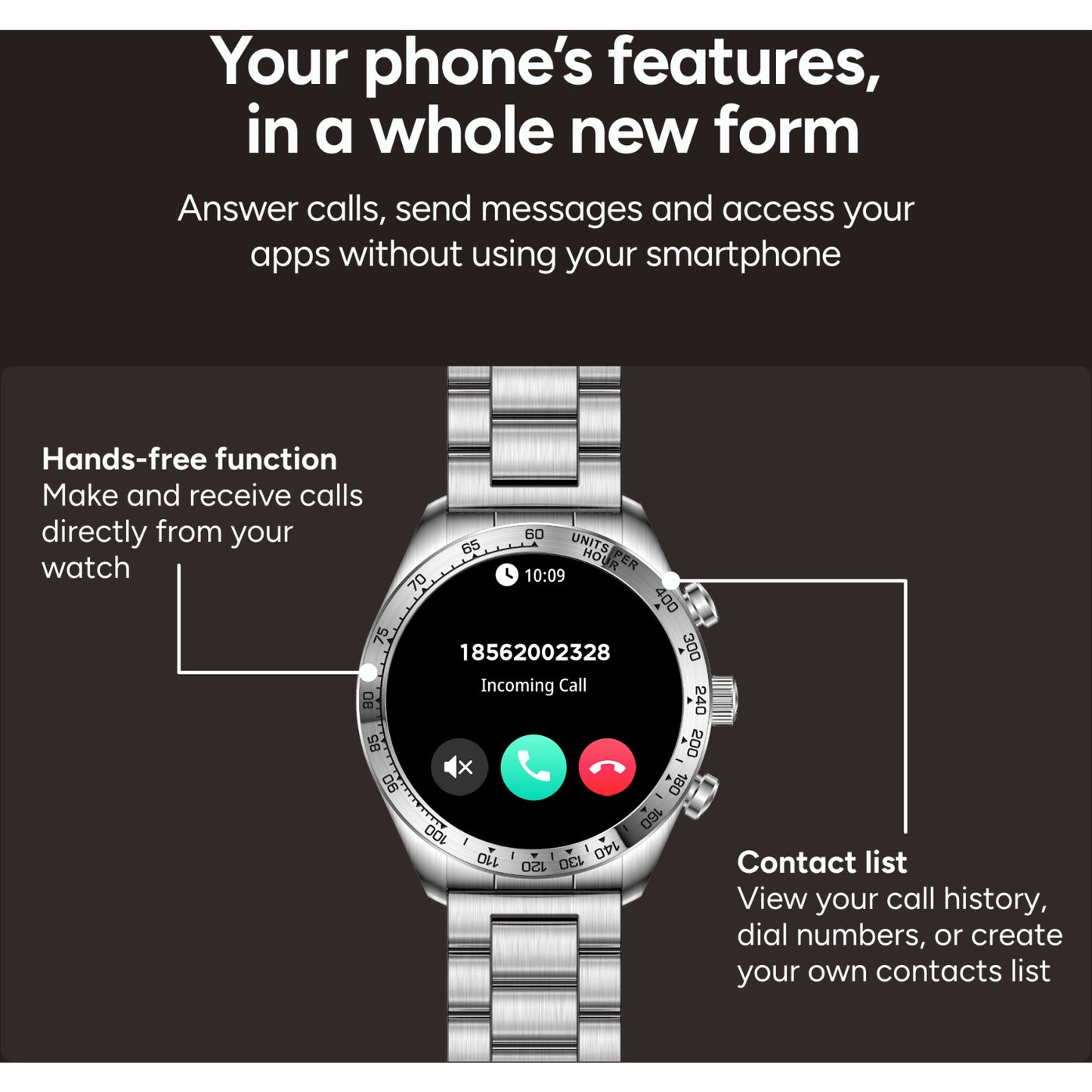 KSIX Smartwatch Elite with AMOLED-display Silver