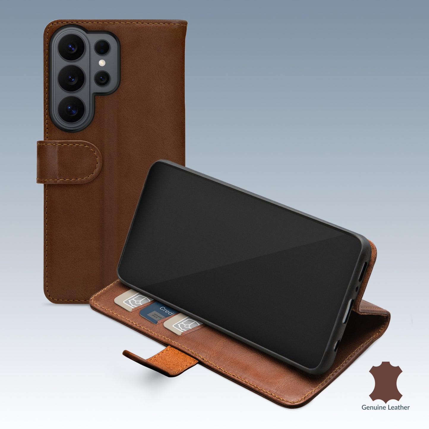 Mobilize Leather Wallet Samsung Galaxy S26 Ultra 5G Brown