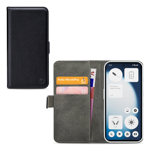 Mobilize Classic Gelly Wallet Book Case Nothing Phone (3a) Lite Noir