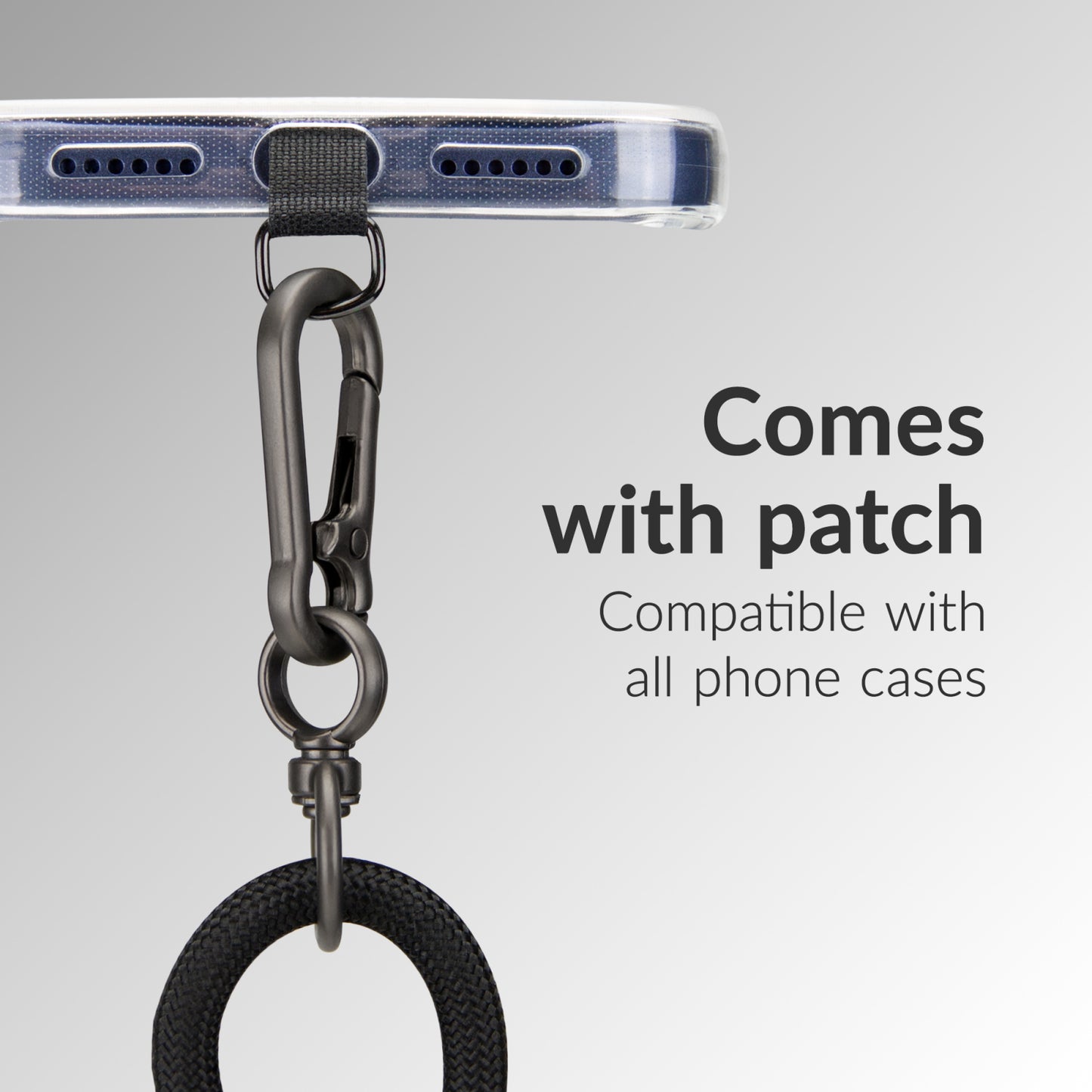 Mobilize Lanyard Nylon Cable - USB-C to USB-C - 1.85m - 60W Black