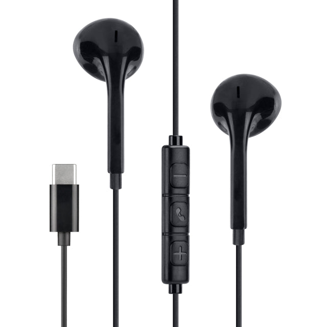 Mobilize Écouteurs Stéréo Intra-auriculaires avec Télécommande USB-C Noir