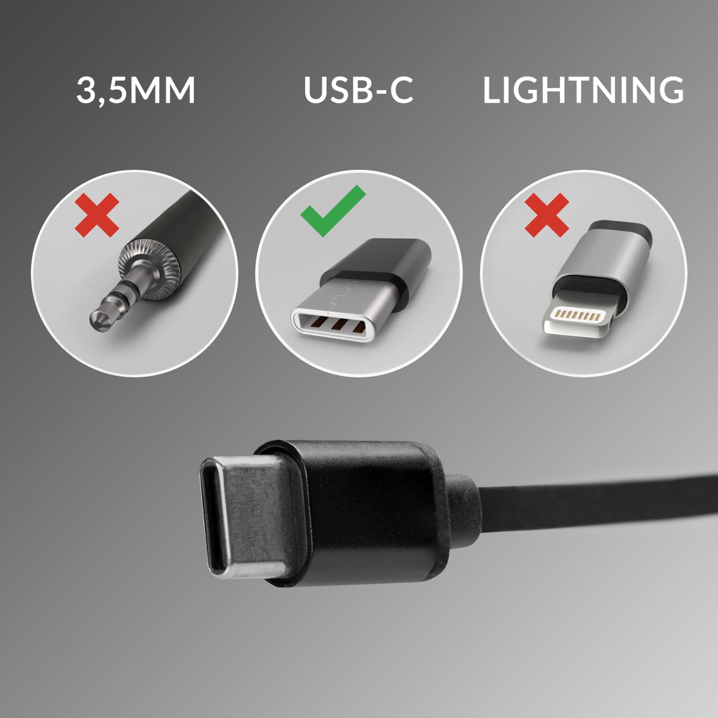 Mobilize In-ear Stereo Headset with Remote USB-C Black