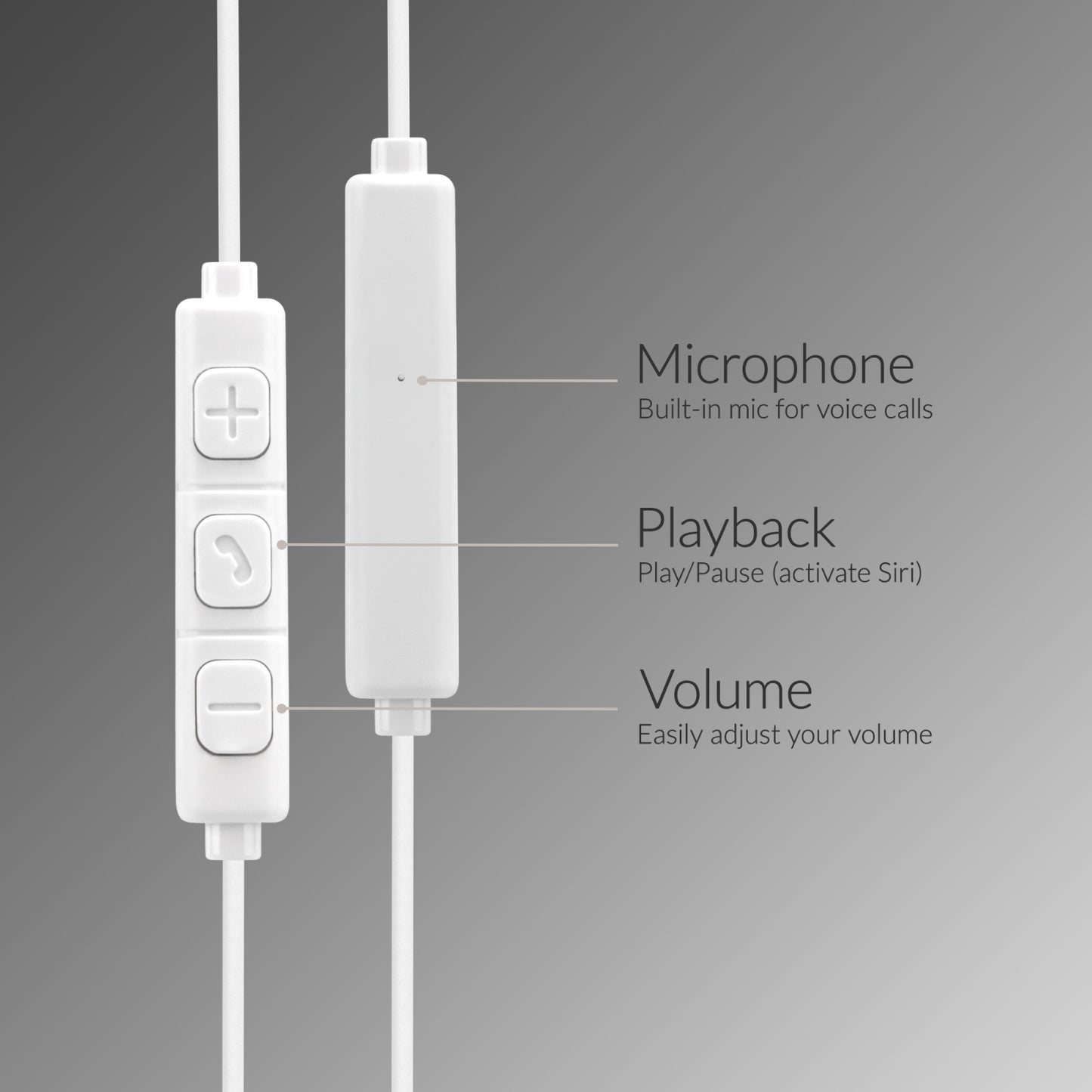 Mobilize In-ear Stereo Headset with Remote USB-C White