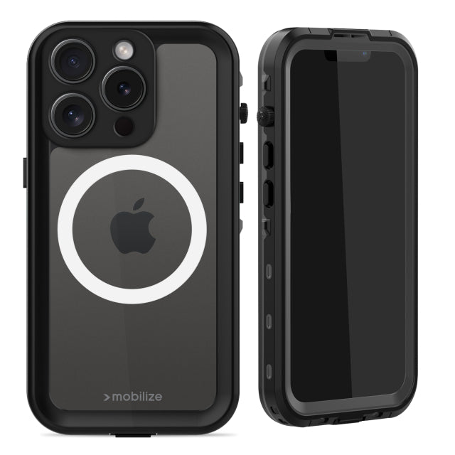 Mobilize MagSafe Compatible Waterproof Case Apple iPhone 15 Pro Clear/Black