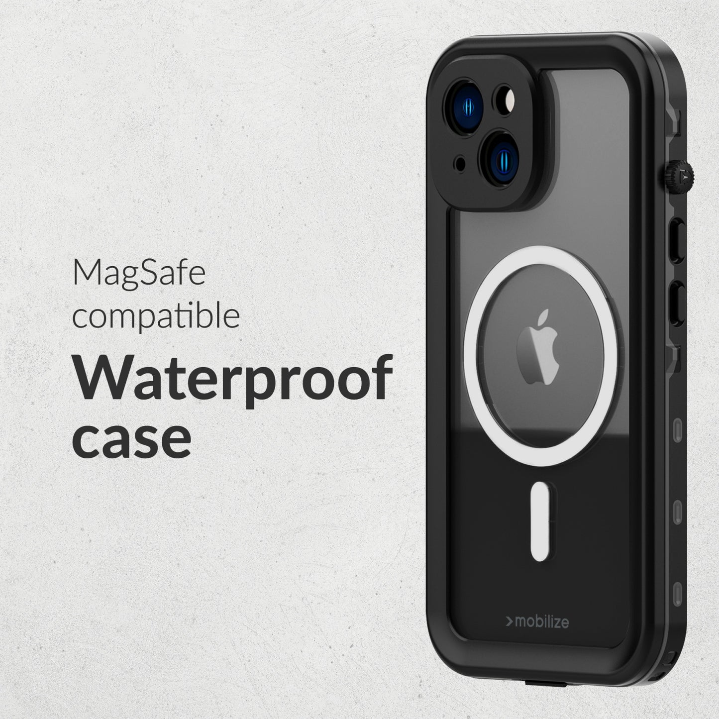 Mobilize MagSafe Compatible Waterproof Case Apple iPhone 15 Pro Max Clear/Black