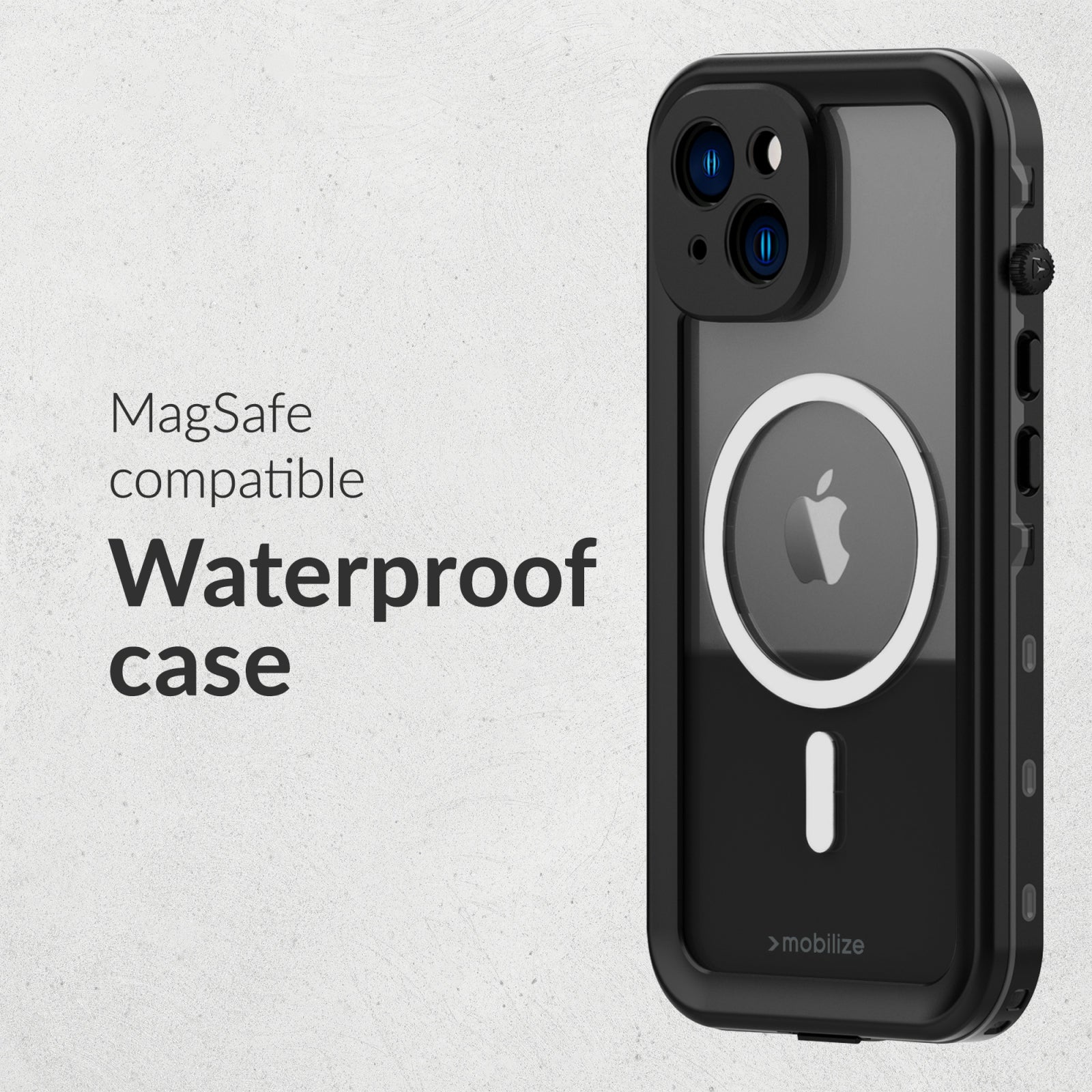 Mobilize MagSafe Compatible Waterproof Case Apple iPhone 15 Pro Max Clear/Black