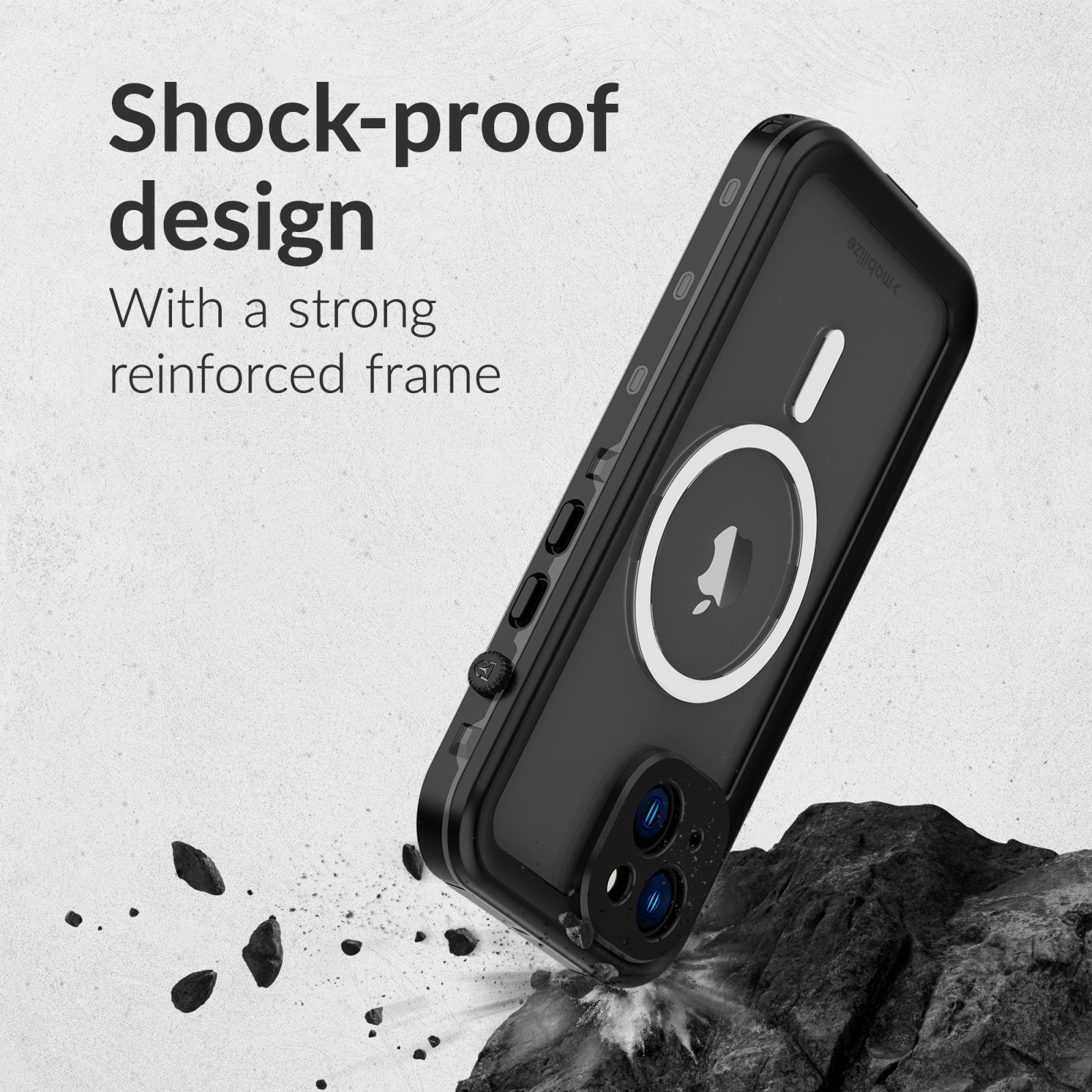 Mobilize MagSafe Compatible Waterproof Case Apple iPhone 16 Clear/Black