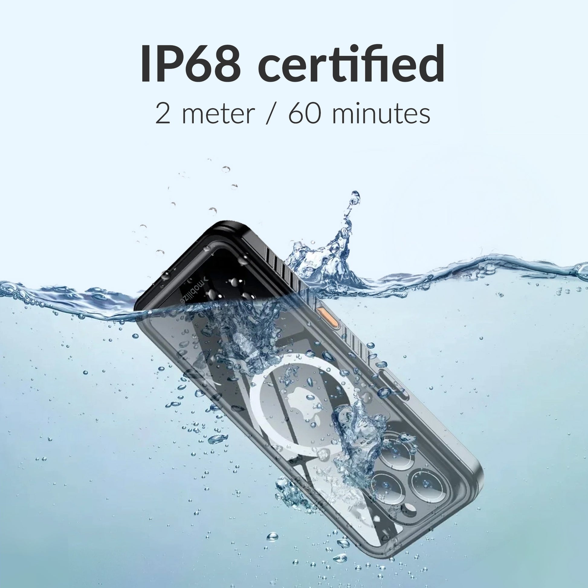 Mobilize Magsafe Compatible Waterproof Case Apple Iphone 17 Pro Clear/Black