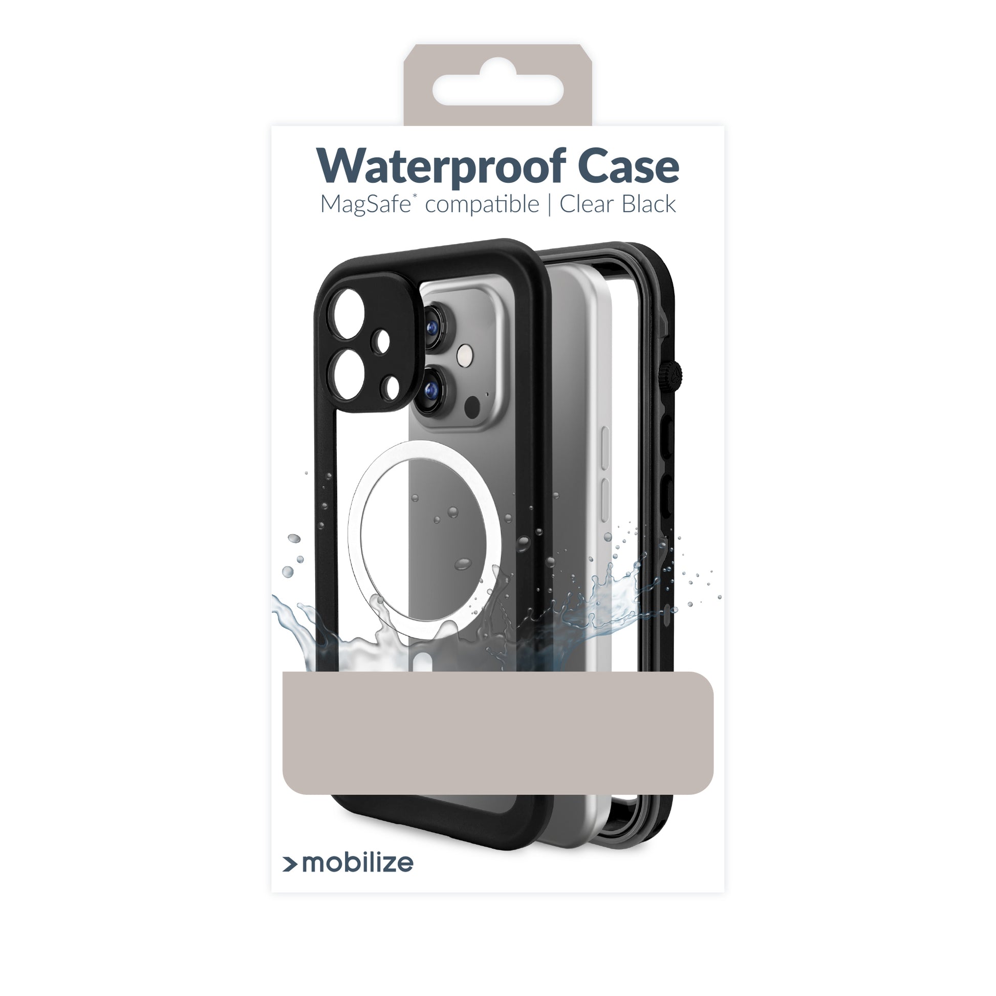 Mobilize Magsafe Compatible Waterproof Case Apple Iphone 17 Pro Clear/Black