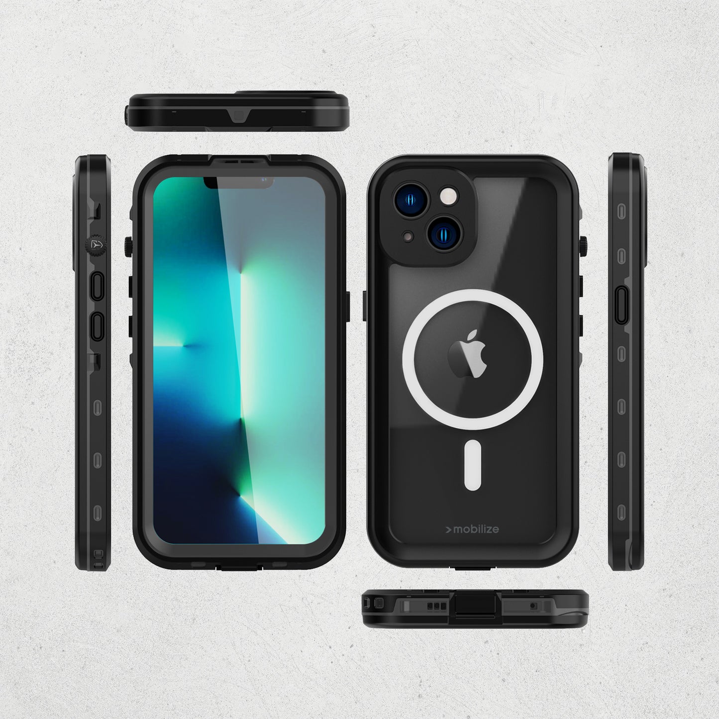 Mobilize Magsafe Compatible Waterproof Case Apple Iphone 17 Pro Max Clear/Black