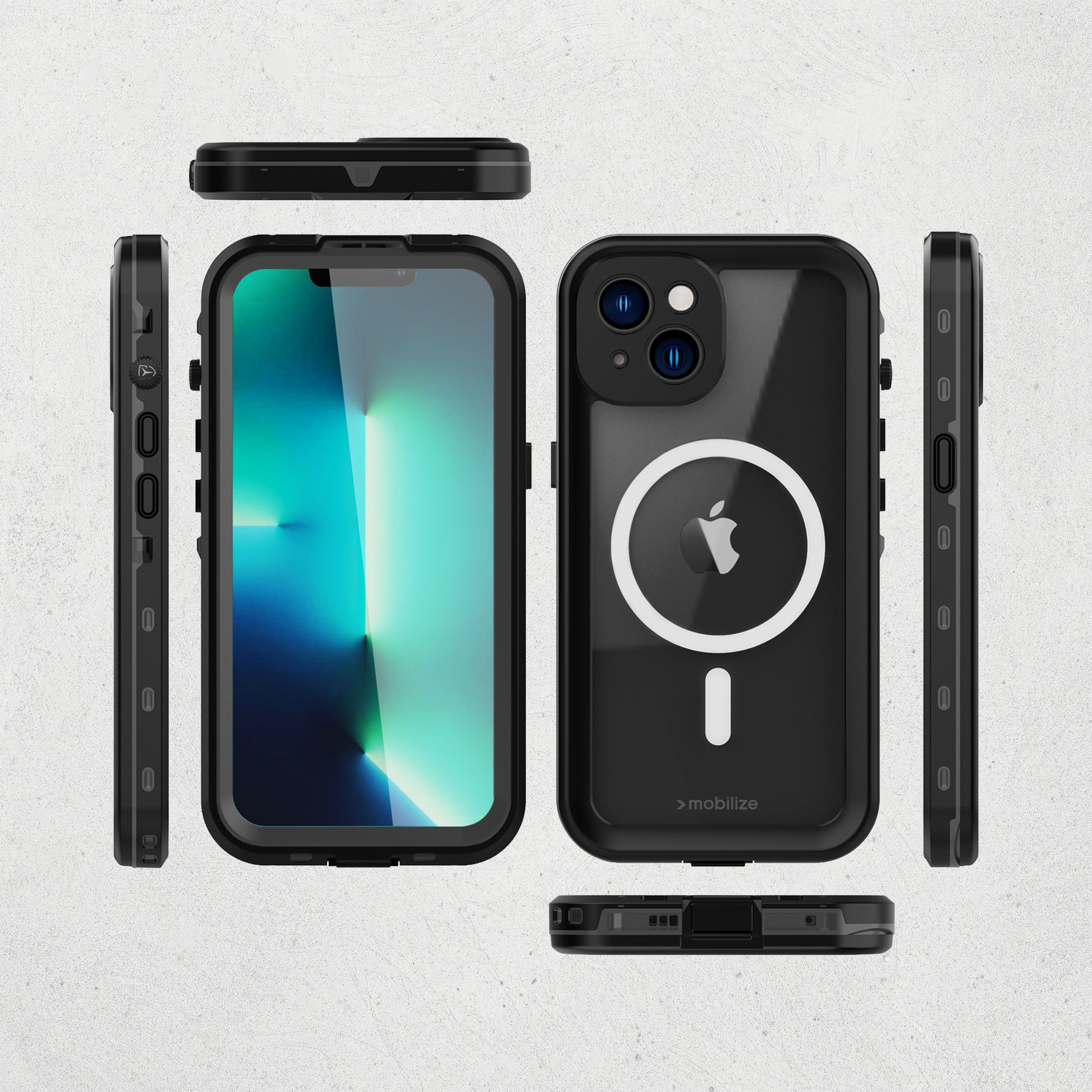 Mobilize Magsafe Compatible Waterproof Case Apple Iphone 17 Pro Max Clear/Black
