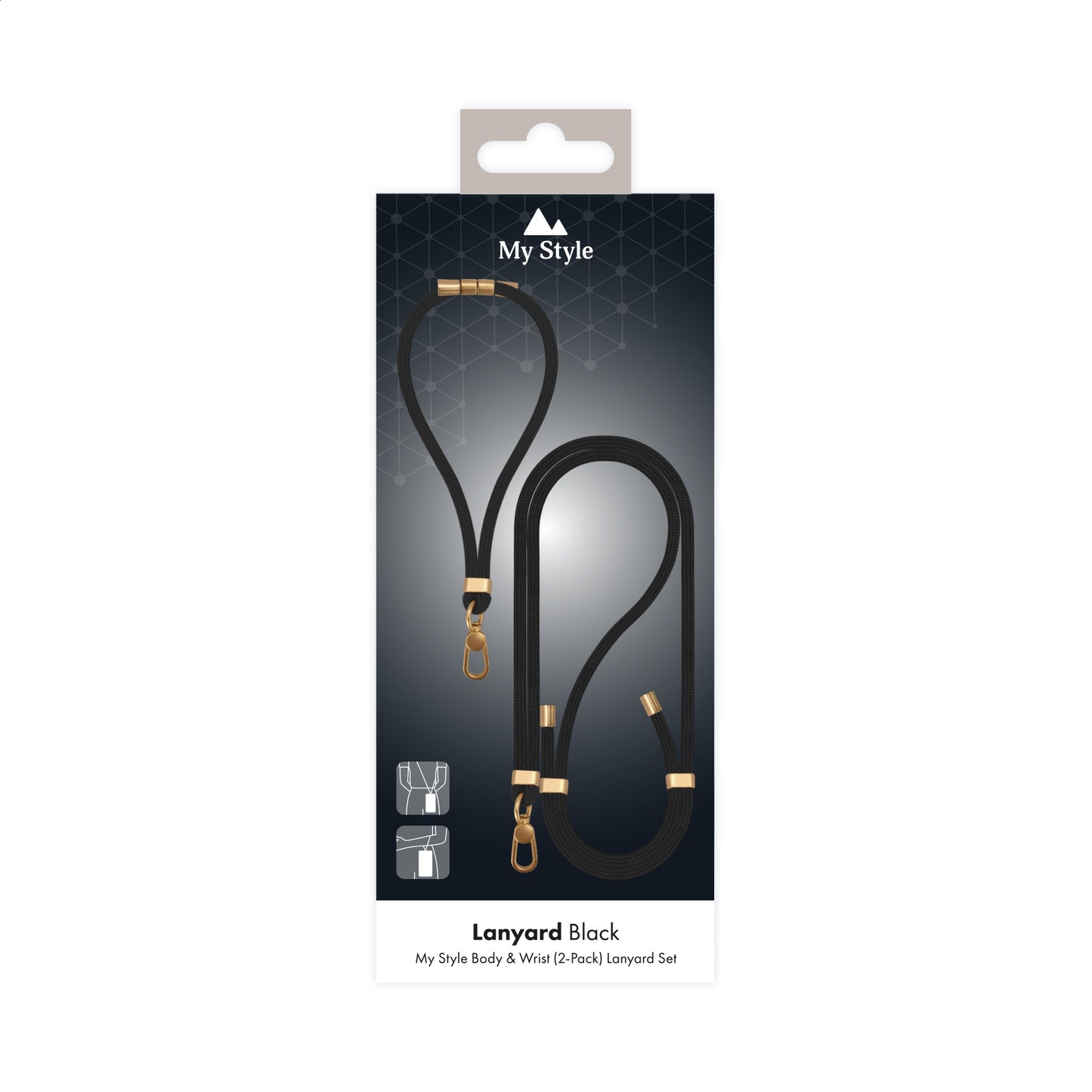 My Style Body & Wrist (2-Pack) Lanyard Set - Black