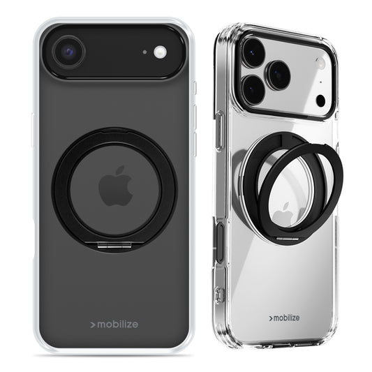 Mobilize MagSafe Compatible 360 Rotating Ring Stand Case Apple iPhone Air Clear/Black
