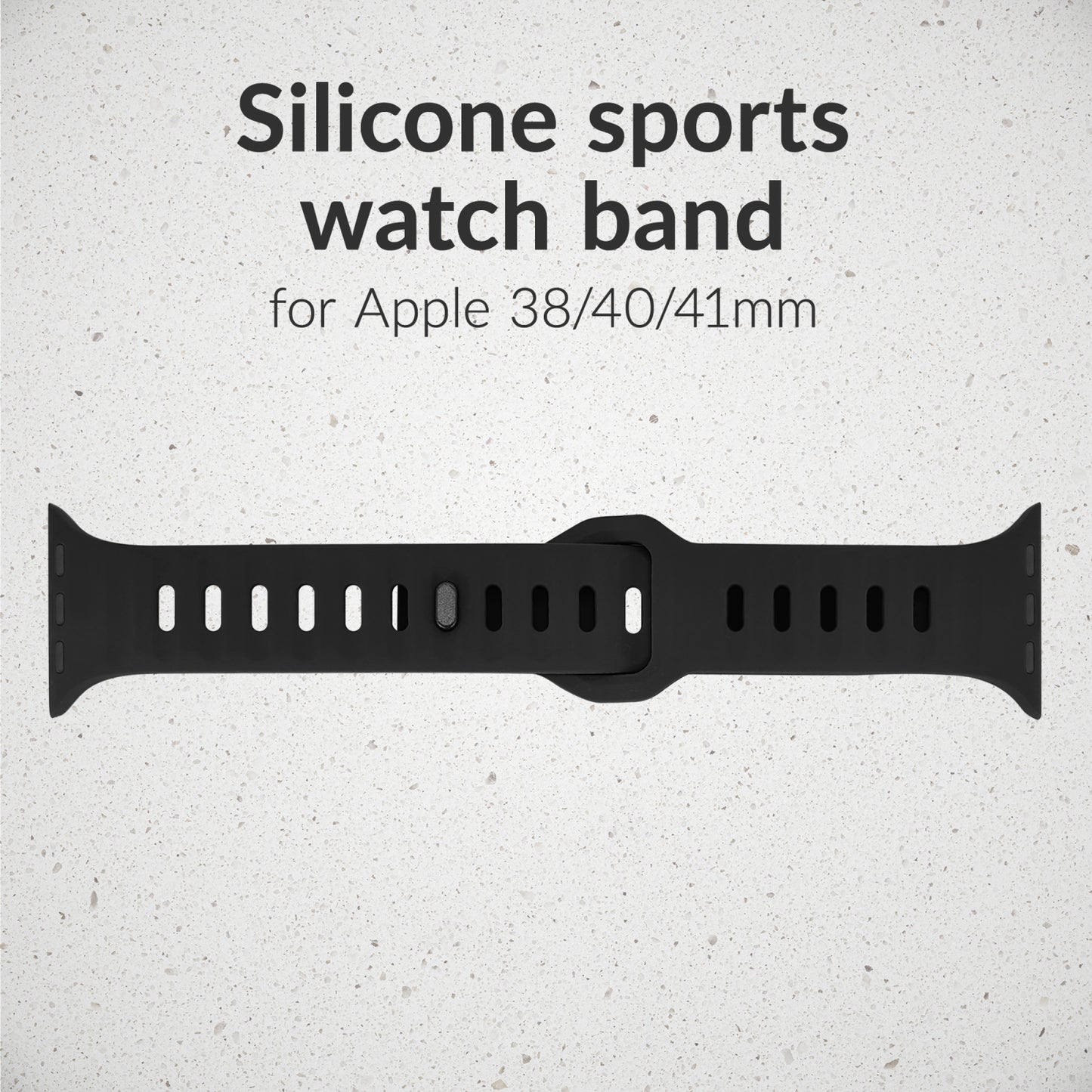 Mobilize Silicon Watch Band - Sports - for Apple 38/40/41mm - Black