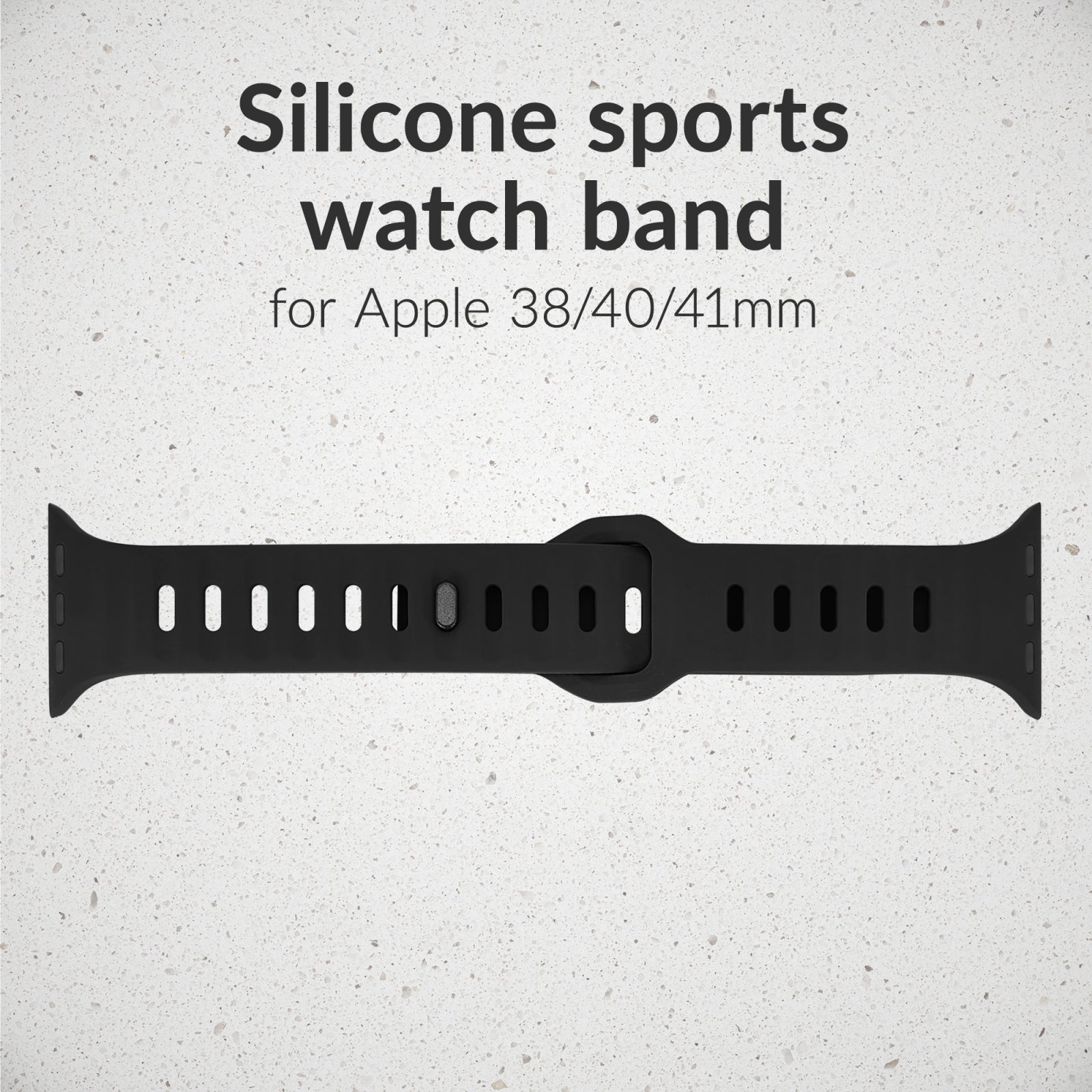 Mobilize Silicon Watch Band - Sports - for Apple 38/40/41mm - Black