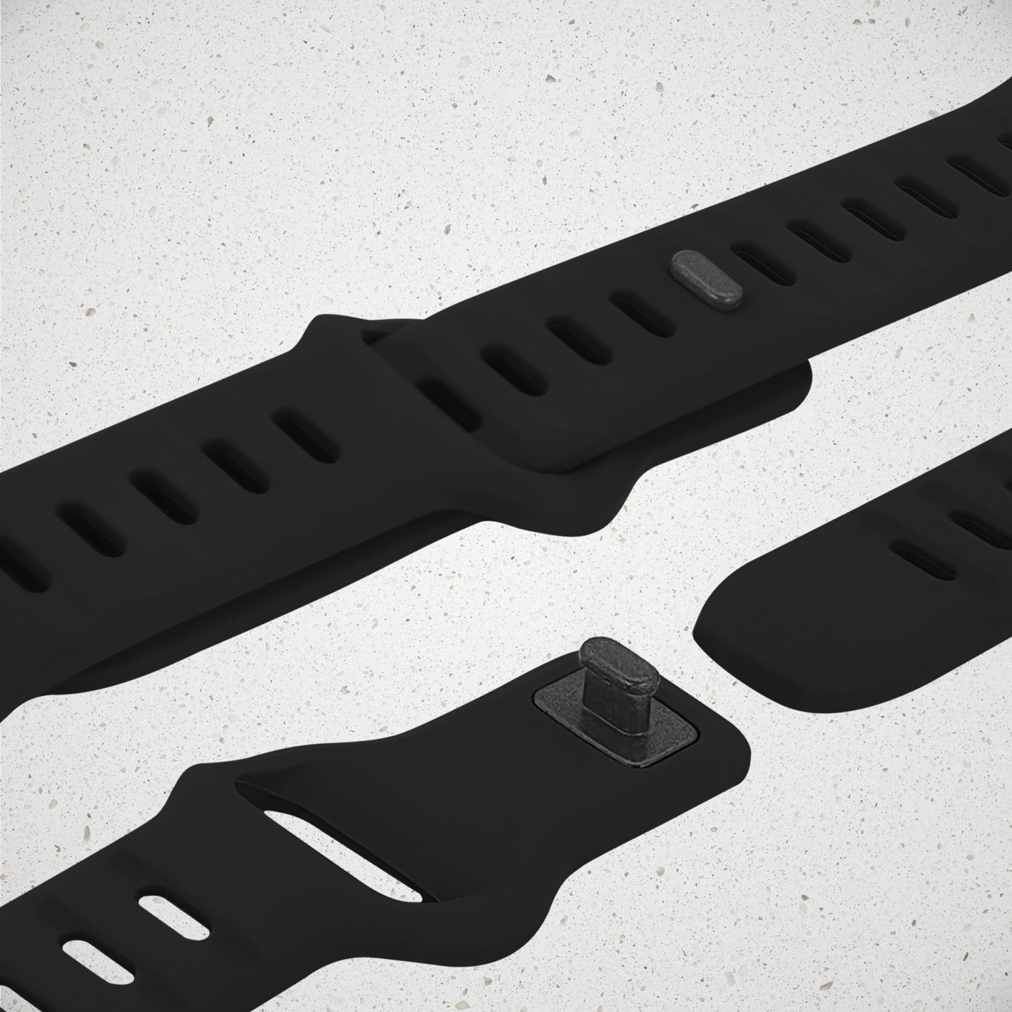 Mobilize Silicon Watch Band - Sports - for Apple 42/44/45/49mm - Black