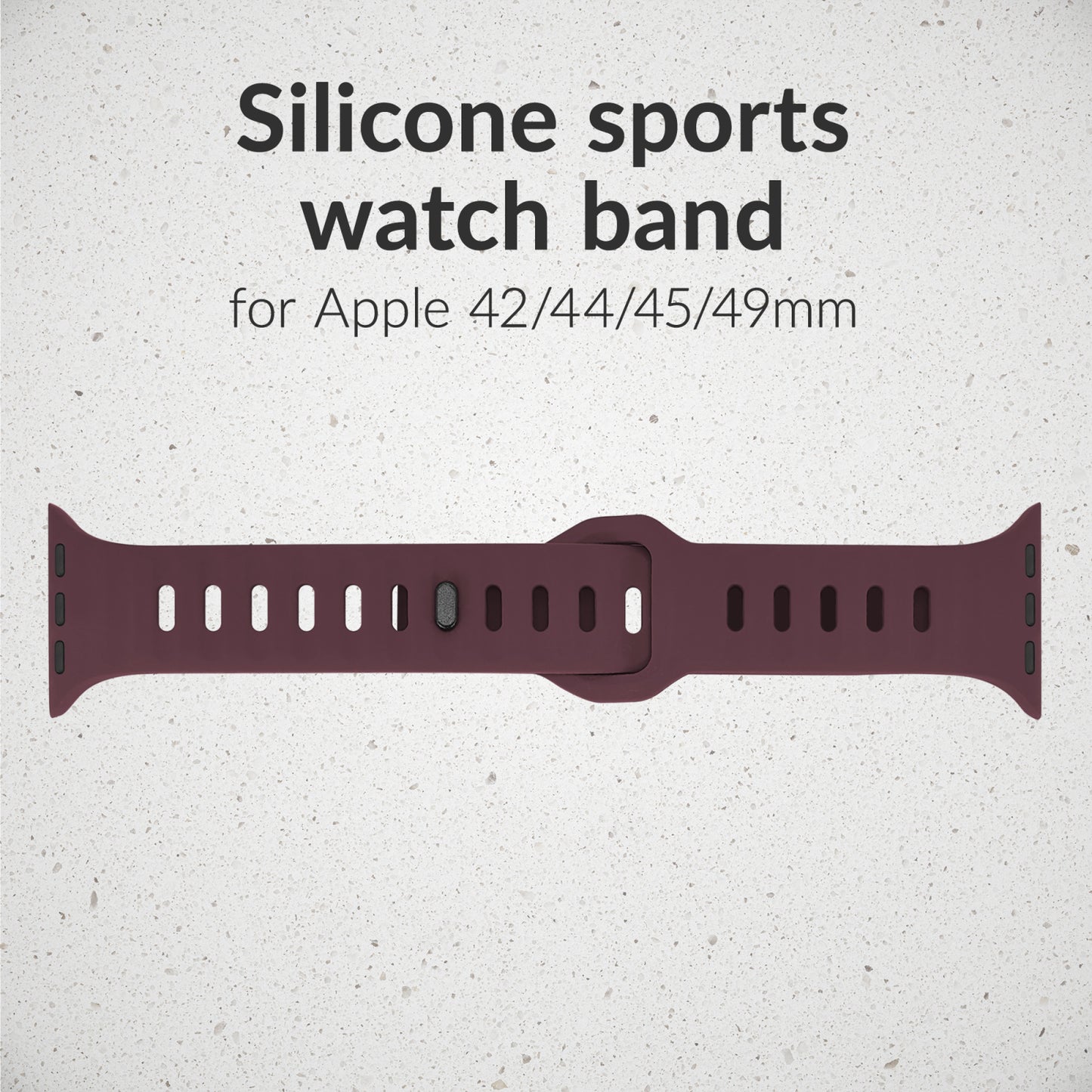 Mobilize Silicon Watch Band - Sports - for Apple 42/44/45/49mm - Bordeaux