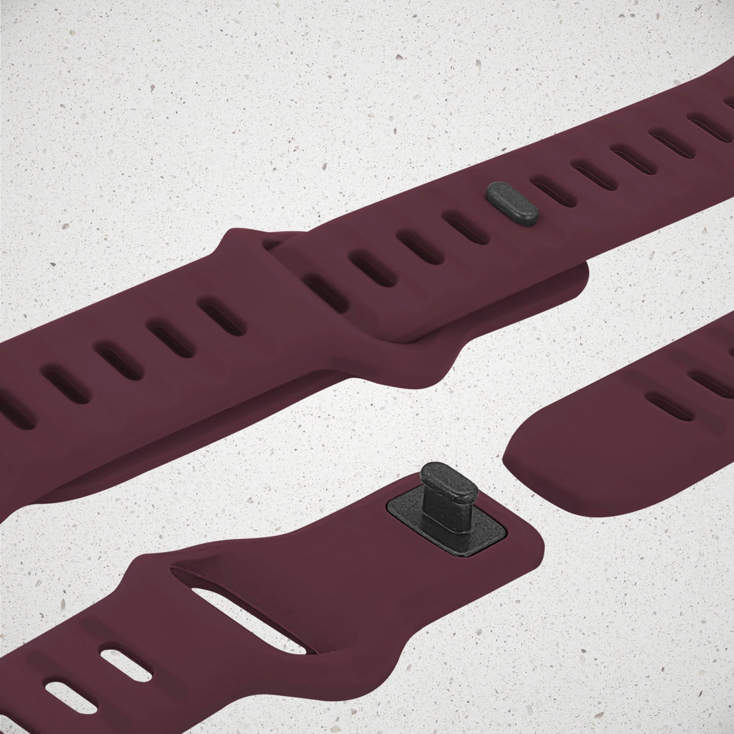 Mobilize Silicon Watch Band - Sports - for Apple 42/44/45/49mm - Bordeaux