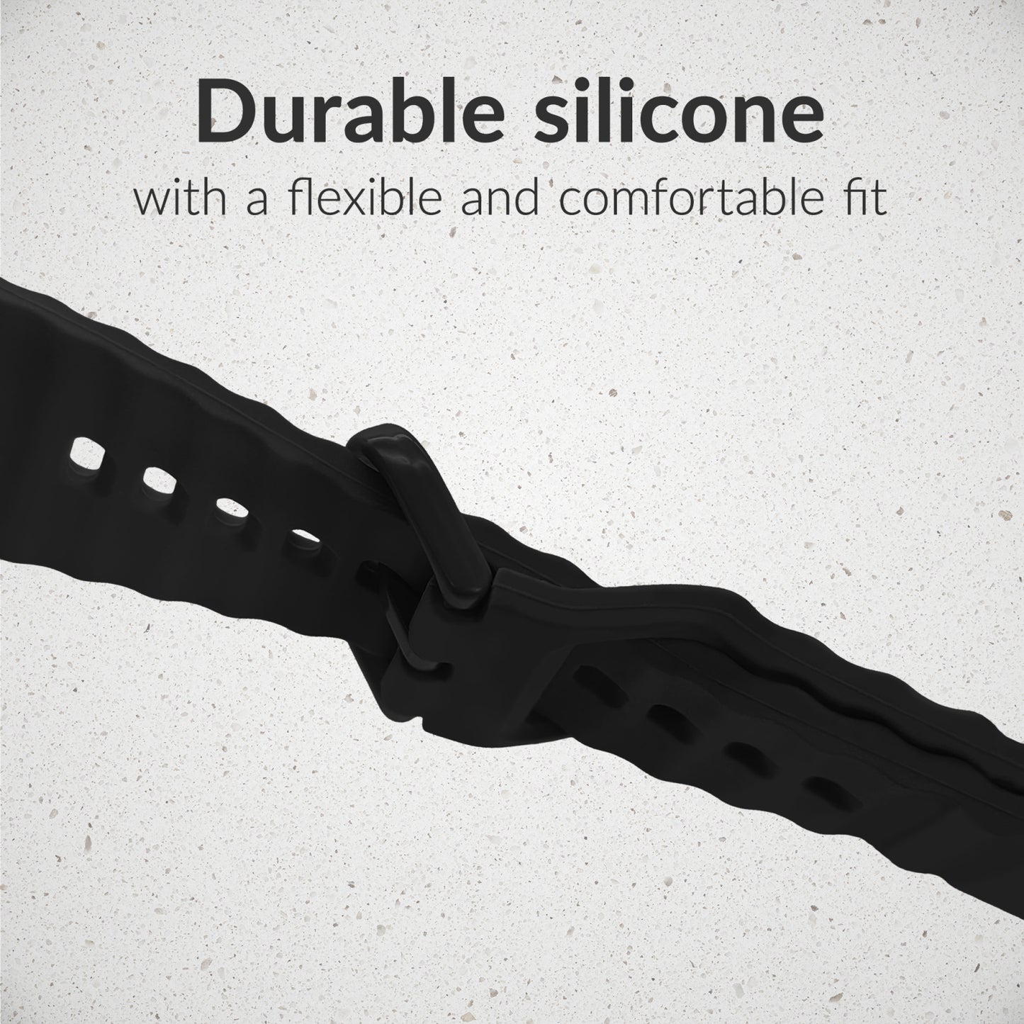 Mobilize Silicon Watch Band - Buckle - for Apple 38/40/41mm - Black