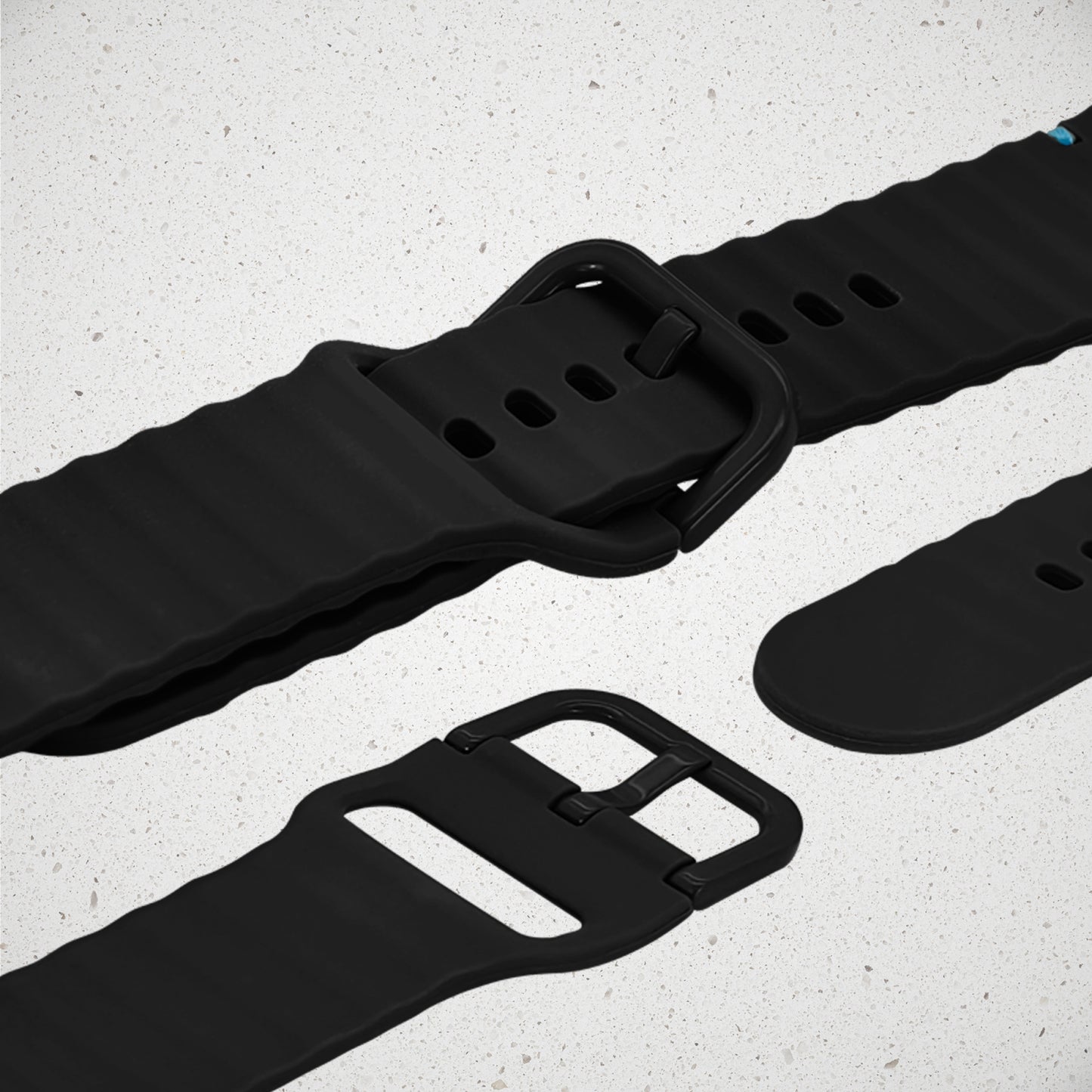 Mobilize Silicon Watch Band - Buckle - for Apple 42/44/45/49mm - Black