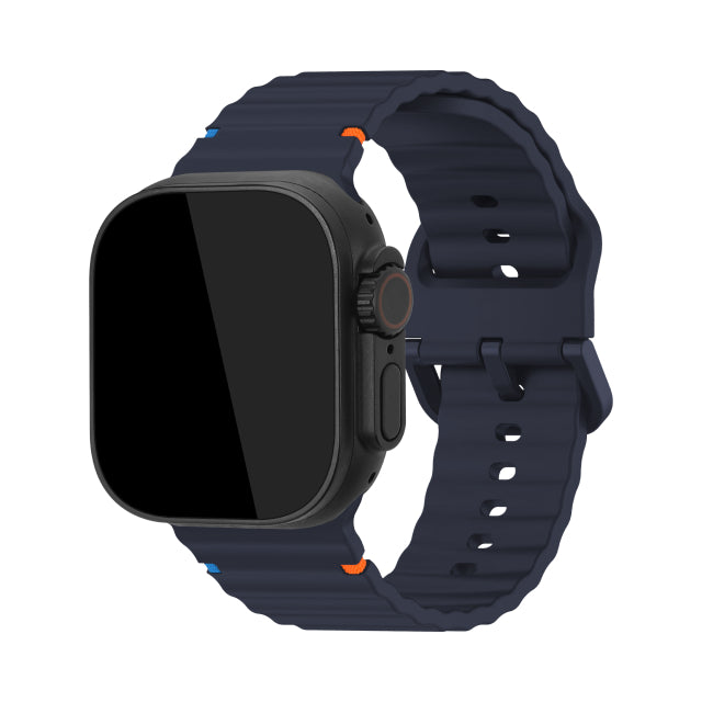 Mobilize Bracelet de montre en silicone - Boucle - pour Apple 38/40/41mm - Bleu