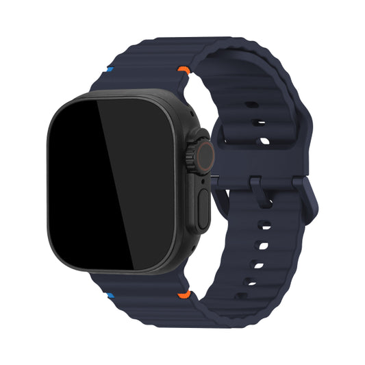 Mobilize Bracelet de montre en silicone - Boucle - pour Apple 38/40/41mm - Bleu