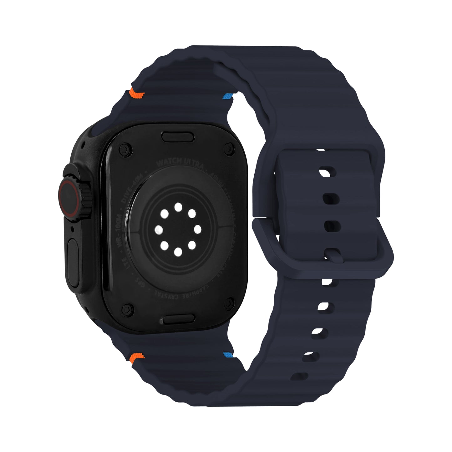 Mobilize Silicon Watch Band - Buckle - for Apple 42/44/45/49mm - Blue