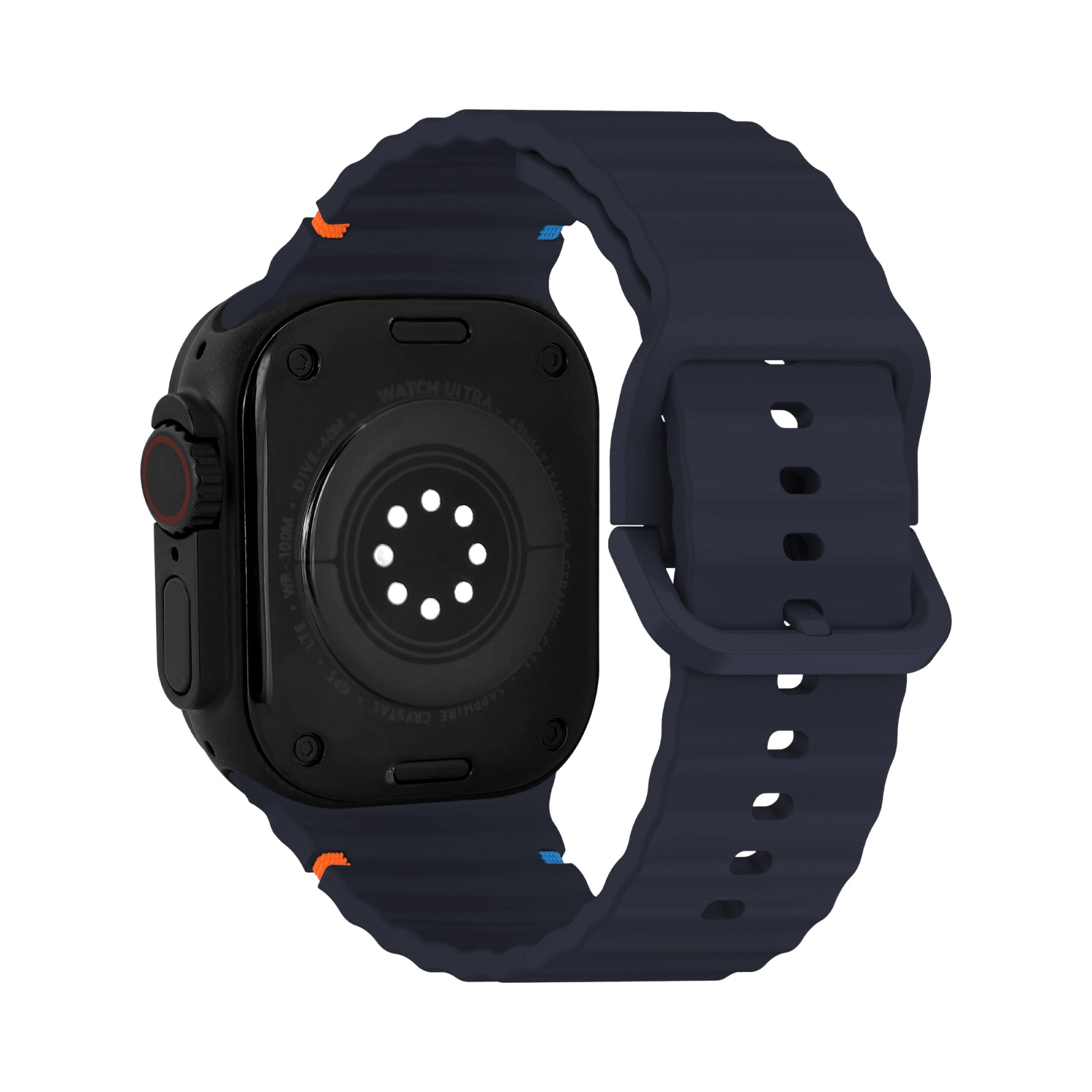 Mobilize Silicon Watch Band - Buckle - for Apple 42/44/45/49mm - Blue