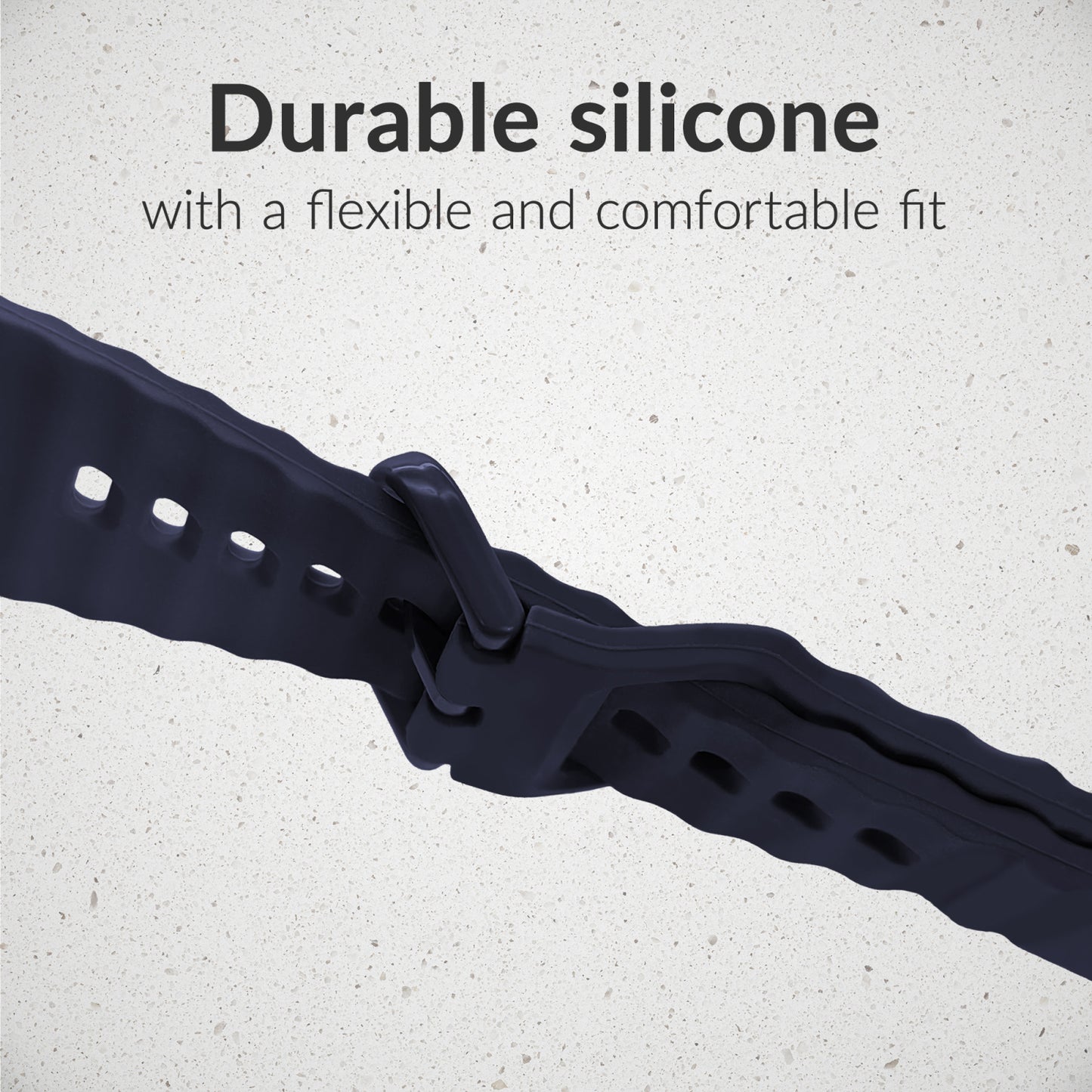 Mobilize Silicon Watch Band - Buckle - for Apple 42/44/45/49mm - Blue