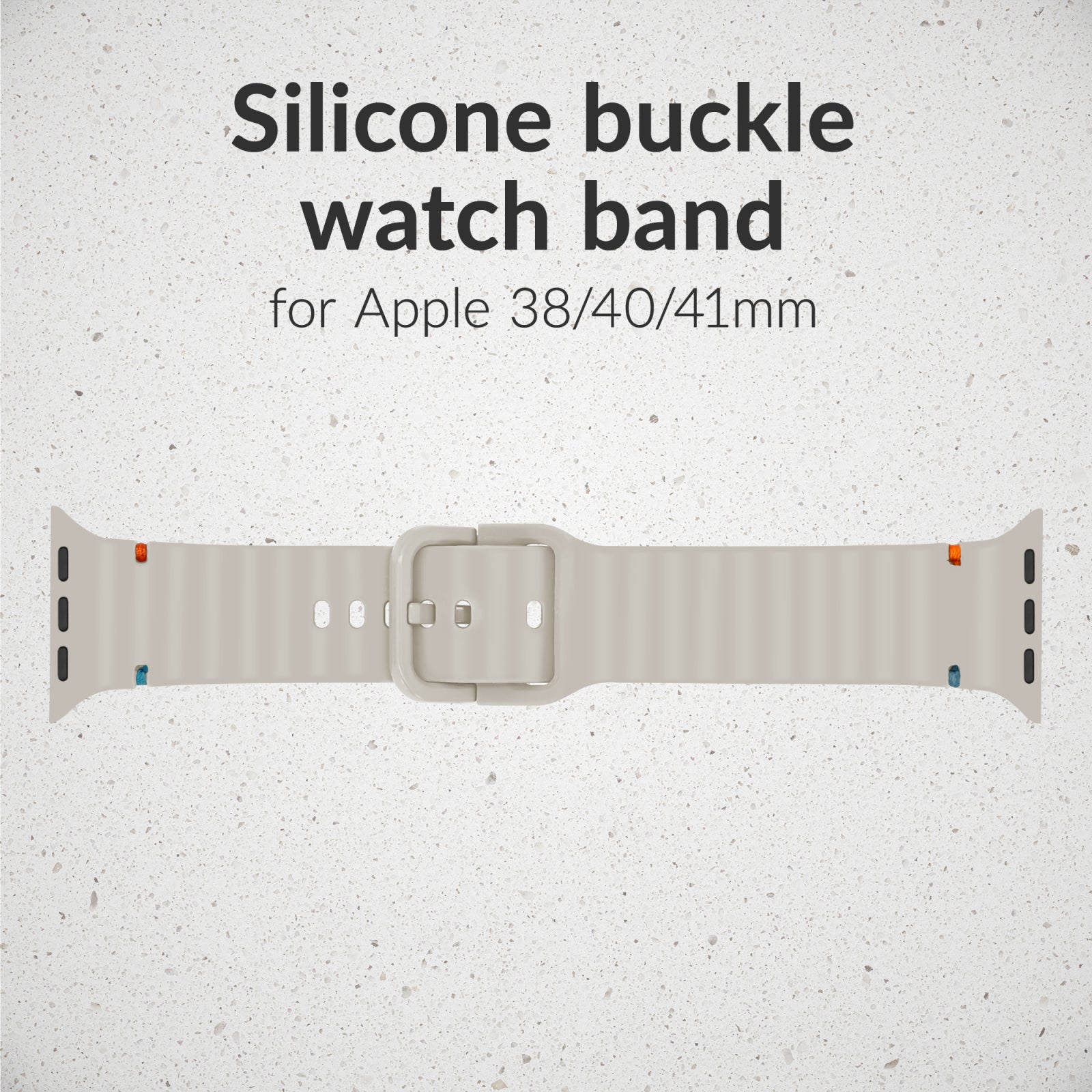 Mobilize Silicon Watch Band - Buckle - for Apple 38/40/41mm - Starlight