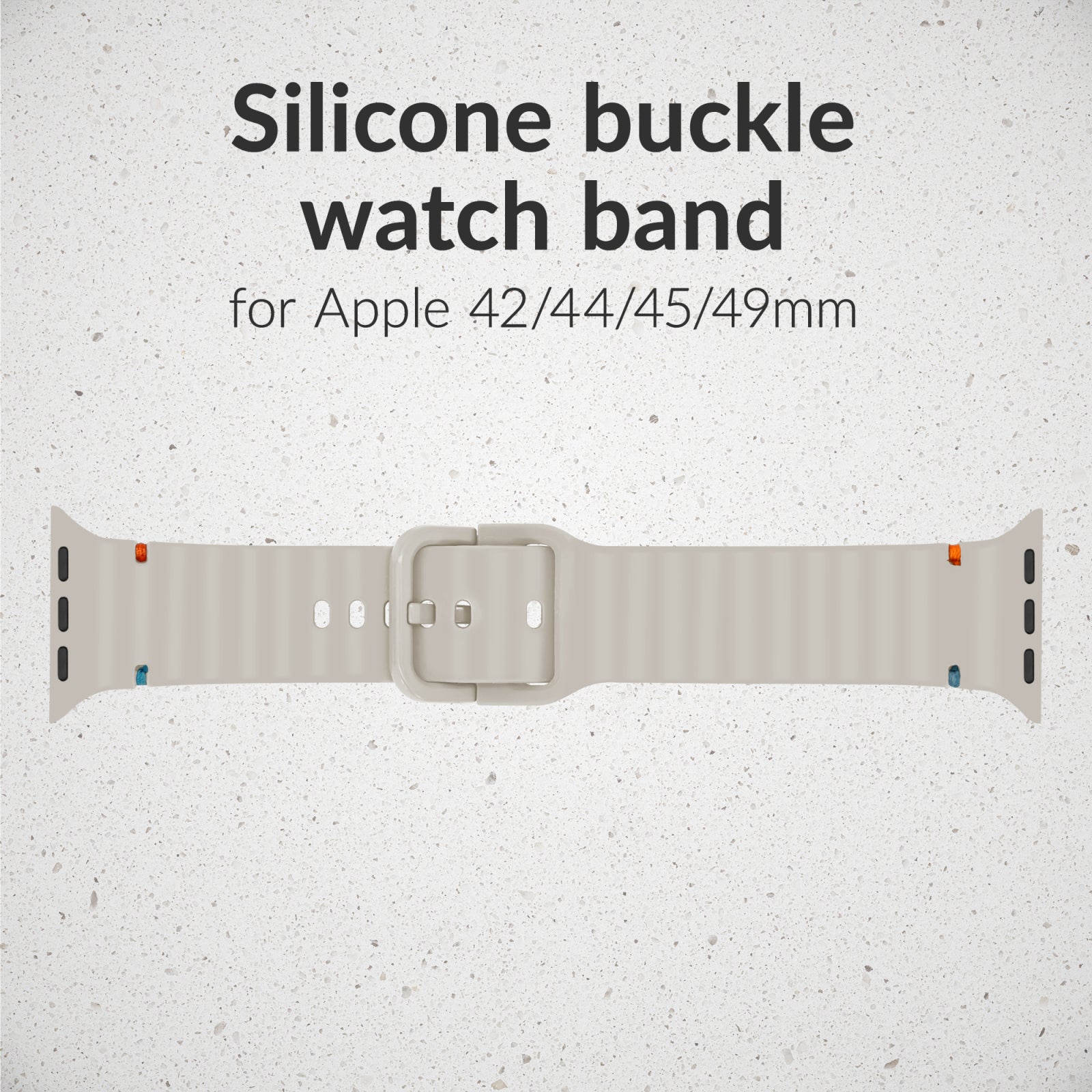 Mobilize Silicon Watch Band - Buckle - for Apple 42/44/45/49mm - Starlight
