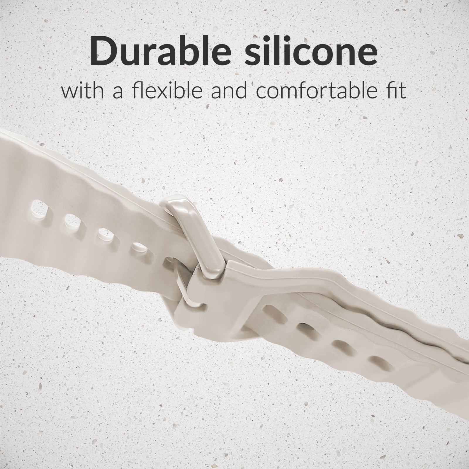 Mobilize Silicon Watch Band - Buckle - for Apple 42/44/45/49mm - Starlight