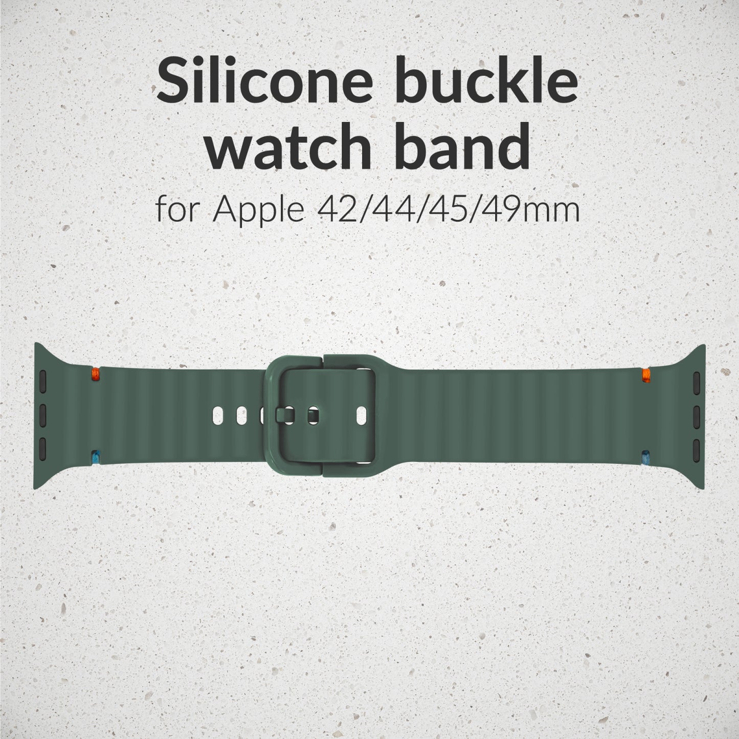 Mobilize Silicon Watch Band - Buckle - for Apple 42/44/45/49mm - Green