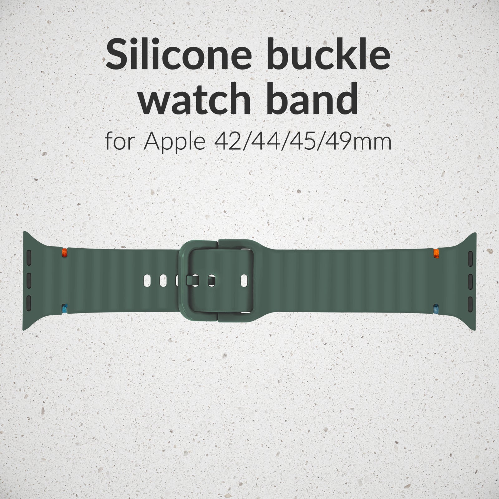 Mobilize Silicon Watch Band - Buckle - for Apple 42/44/45/49mm - Green