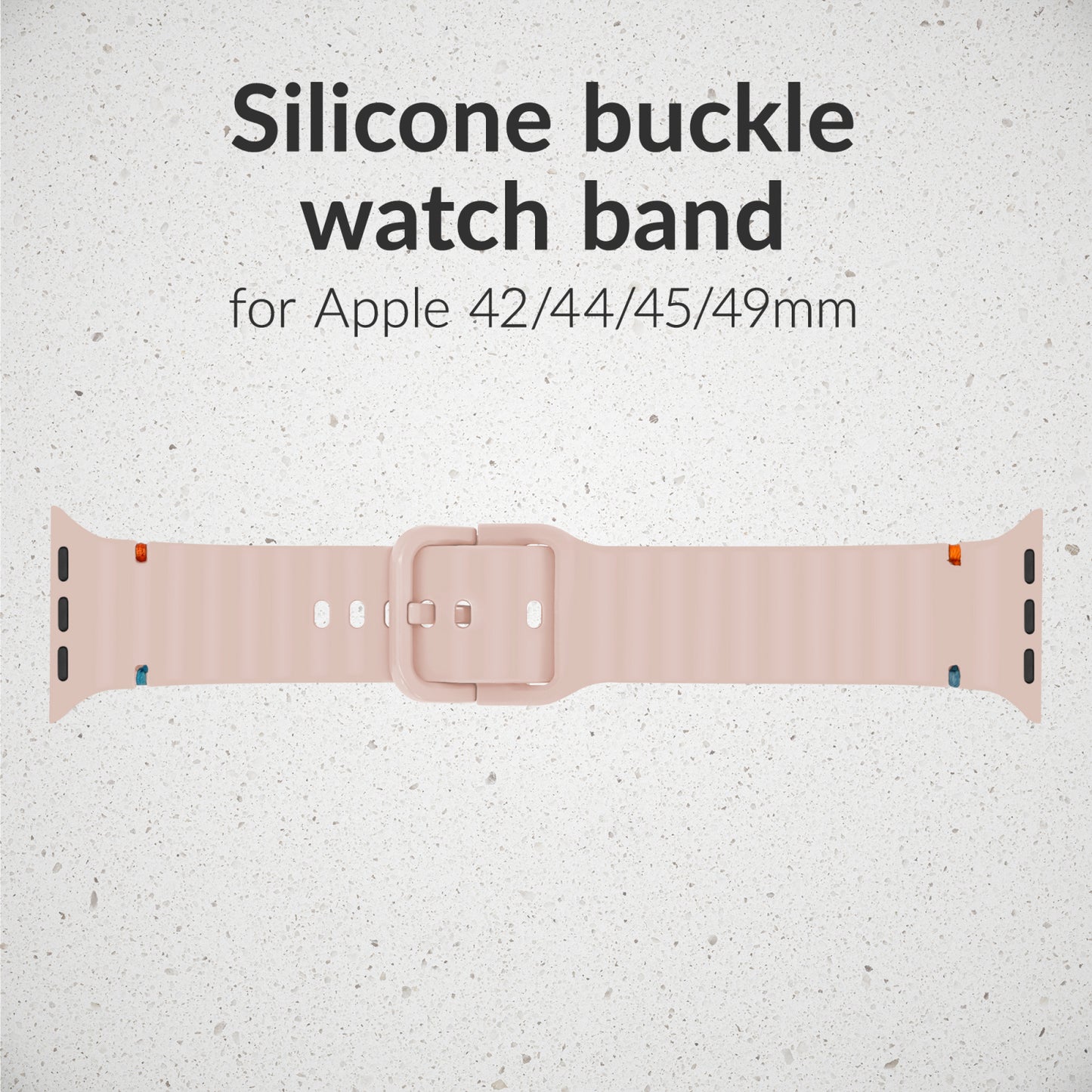 Mobilize Silicon Watch Band - Buckle - for Apple 42/44/45/49mm - Pink