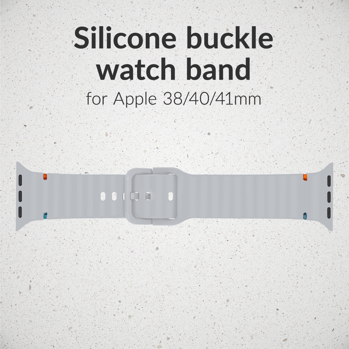 Mobilize Silicon Watch Band - Buckle - for Apple 38/40/41mm - Grey