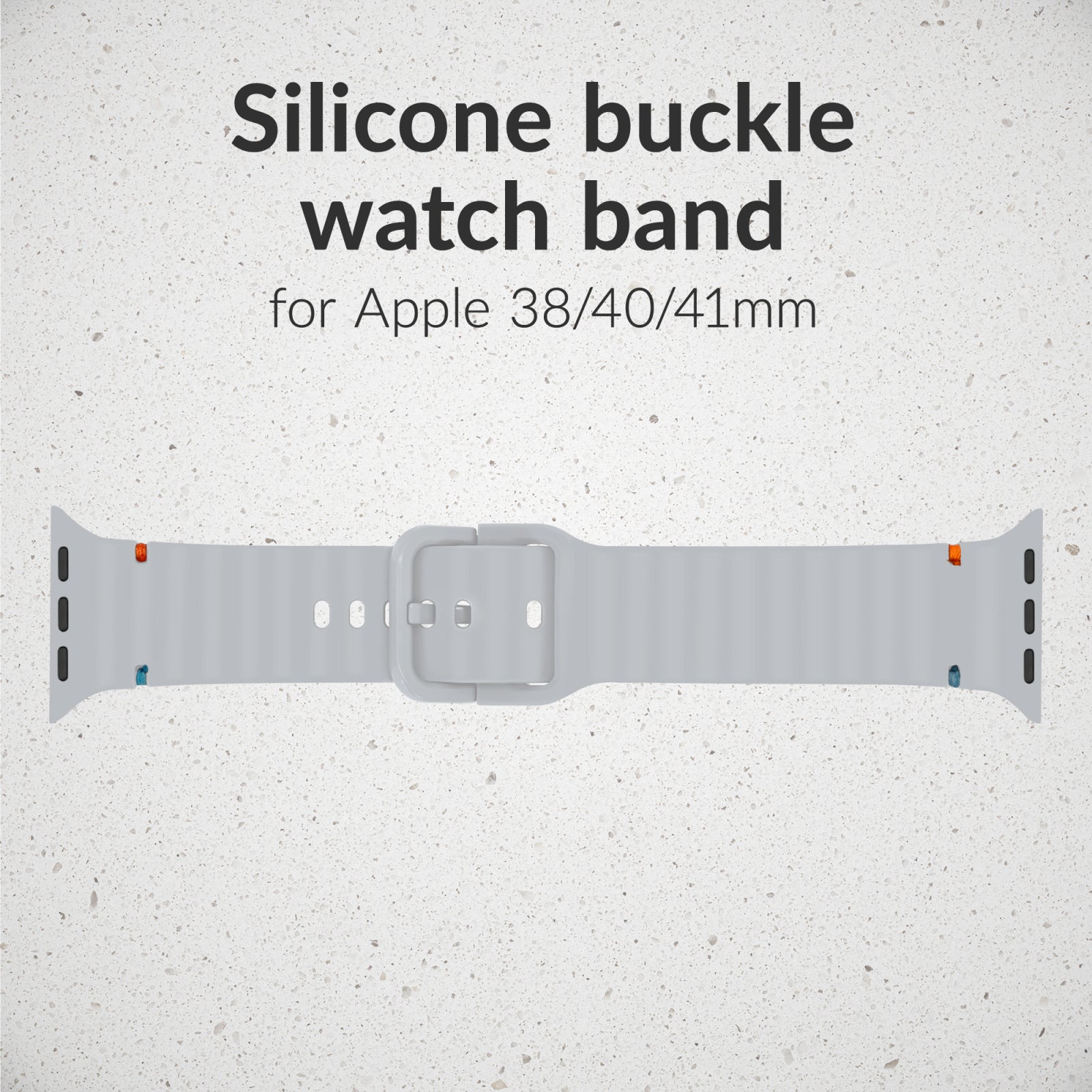 Mobilize Silicon Watch Band - Buckle - for Apple 38/40/41mm - Grey