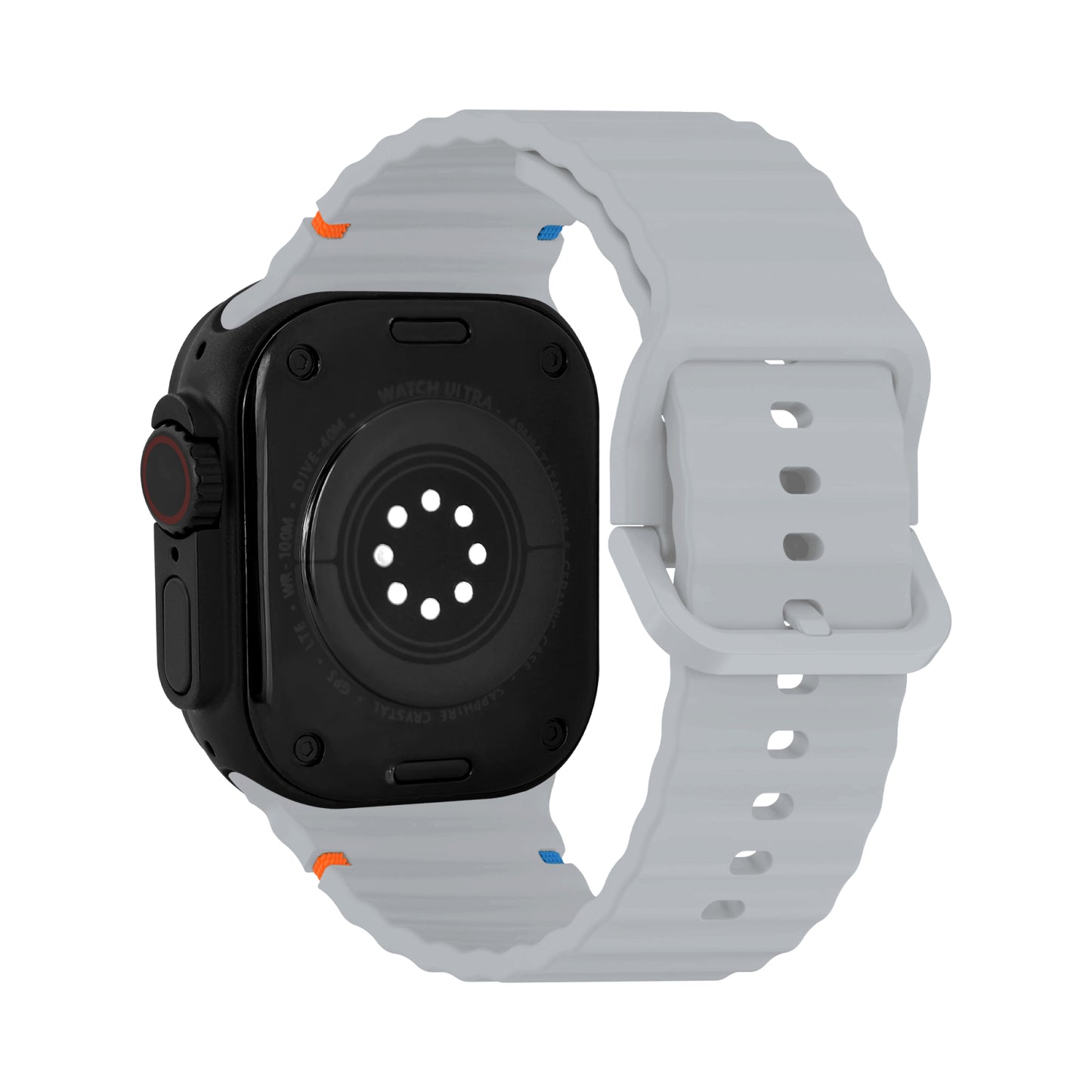 Mobilize Silicon Watch Band - Buckle - for Apple 42/44/45/49mm - Grey
