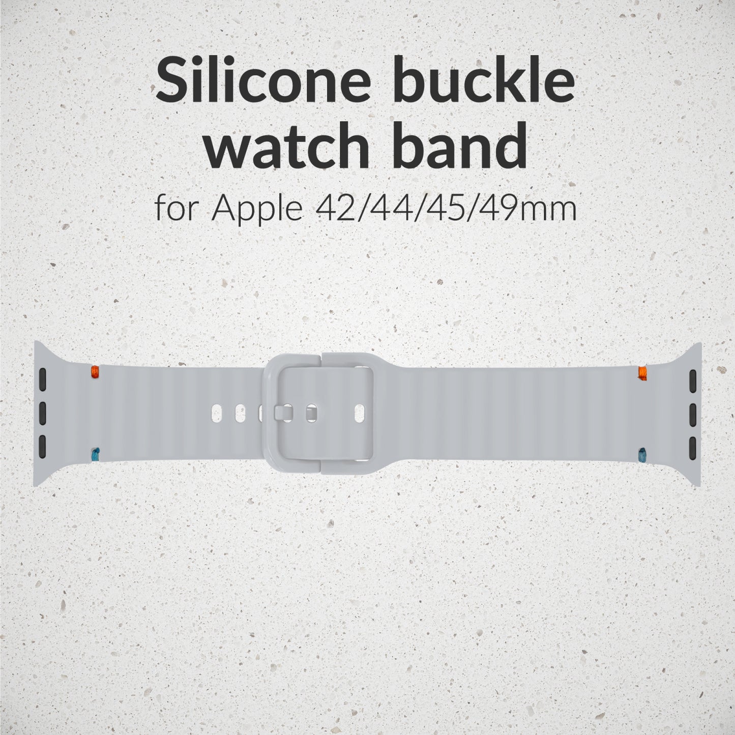 Mobilize Silicon Watch Band - Buckle - for Apple 42/44/45/49mm - Grey