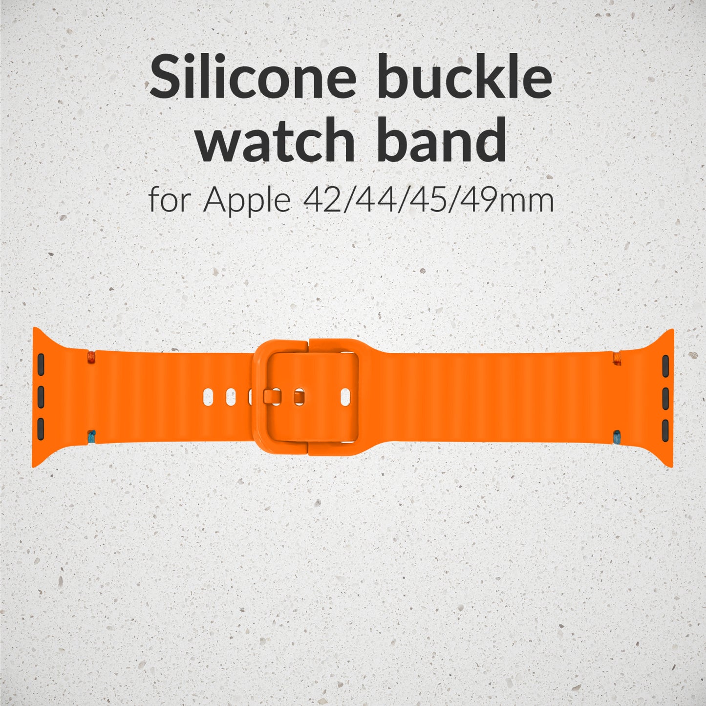 Mobilize Silicon Watch Band - Buckle - for Apple 42/44/45/49mm - Orange