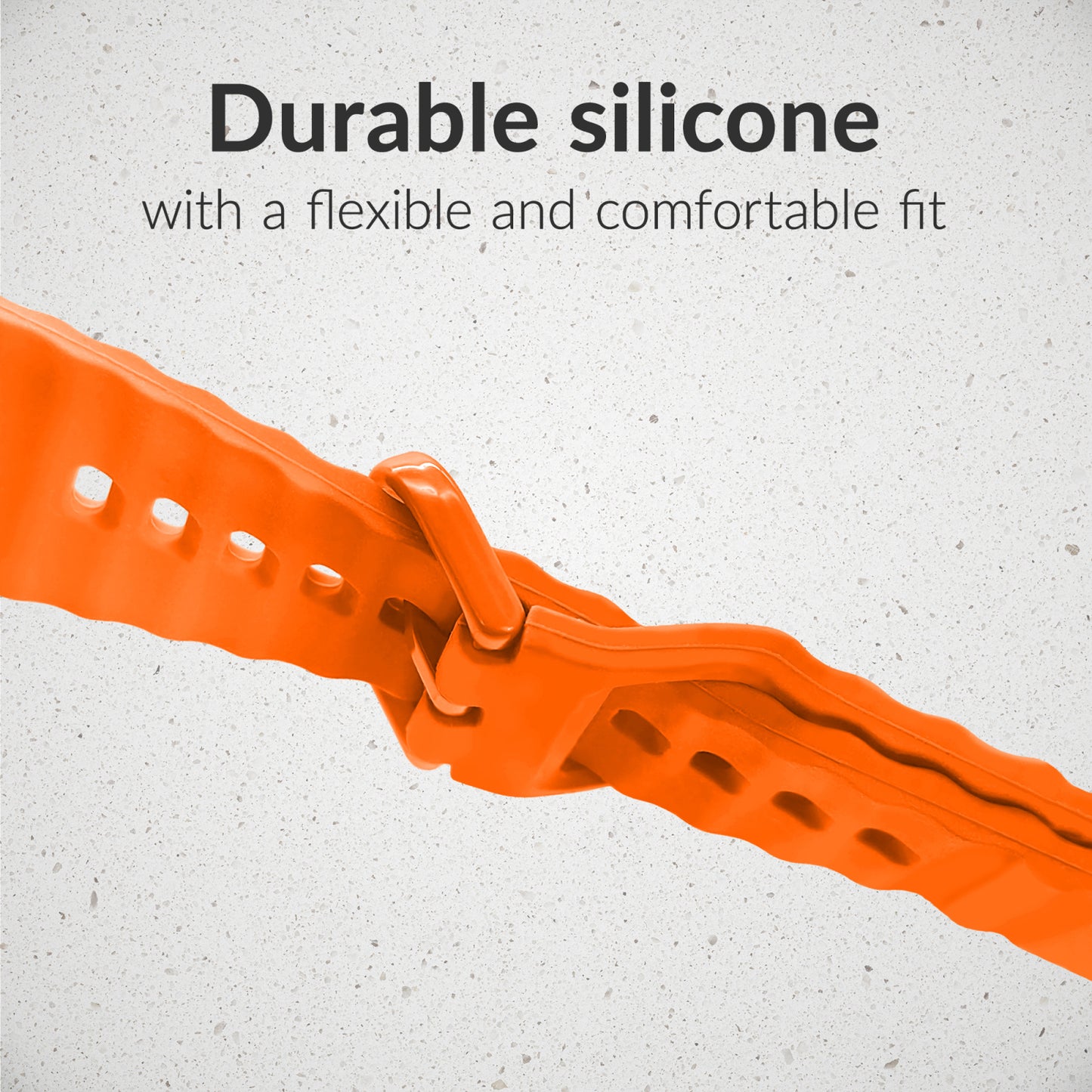 Mobilize Silicon Watch Band - Buckle - for Apple 42/44/45/49mm - Orange