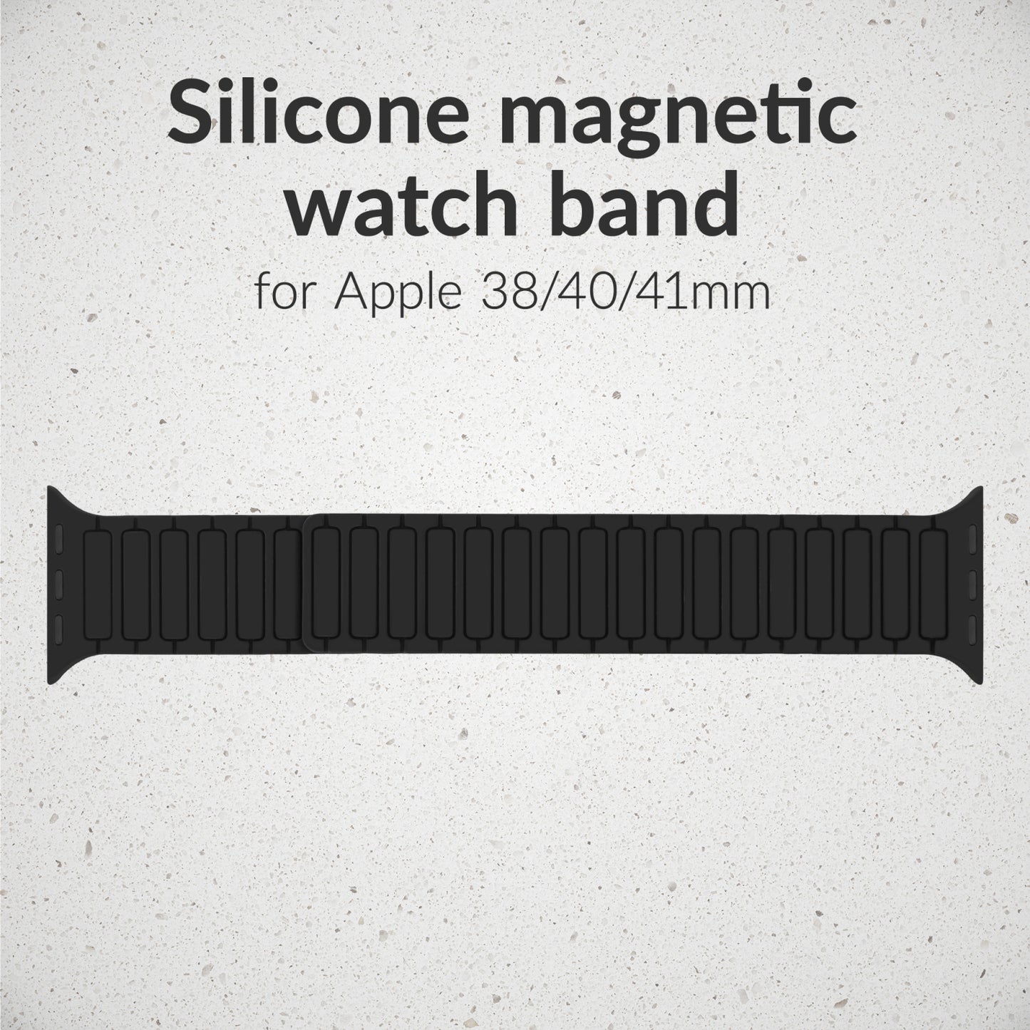 Mobilize Silicon Watch Band - Magnetic - for Apple 38/40/41mm - Black