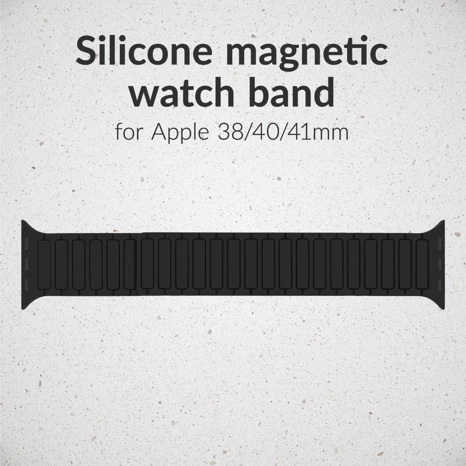 Mobilize Silicon Watch Band - Magnetic - for Apple 38/40/41mm - Black