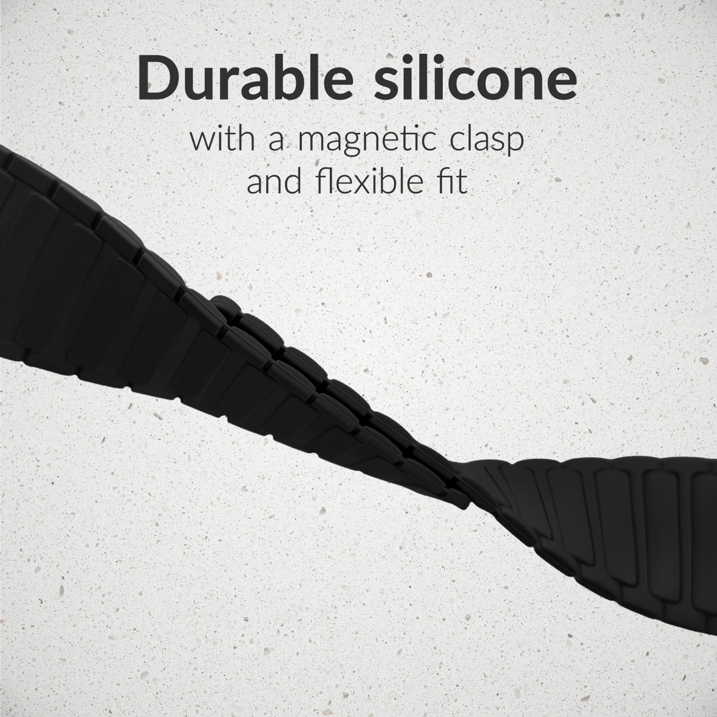 Mobilize Silicon Watch Band - Magnetic - for Apple 38/40/41mm - Black
