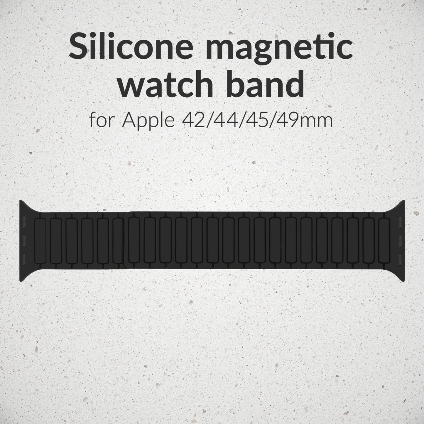 Mobilize Silicon Watch Band - Magnetic - for Apple 42/44/45/49mm - Black