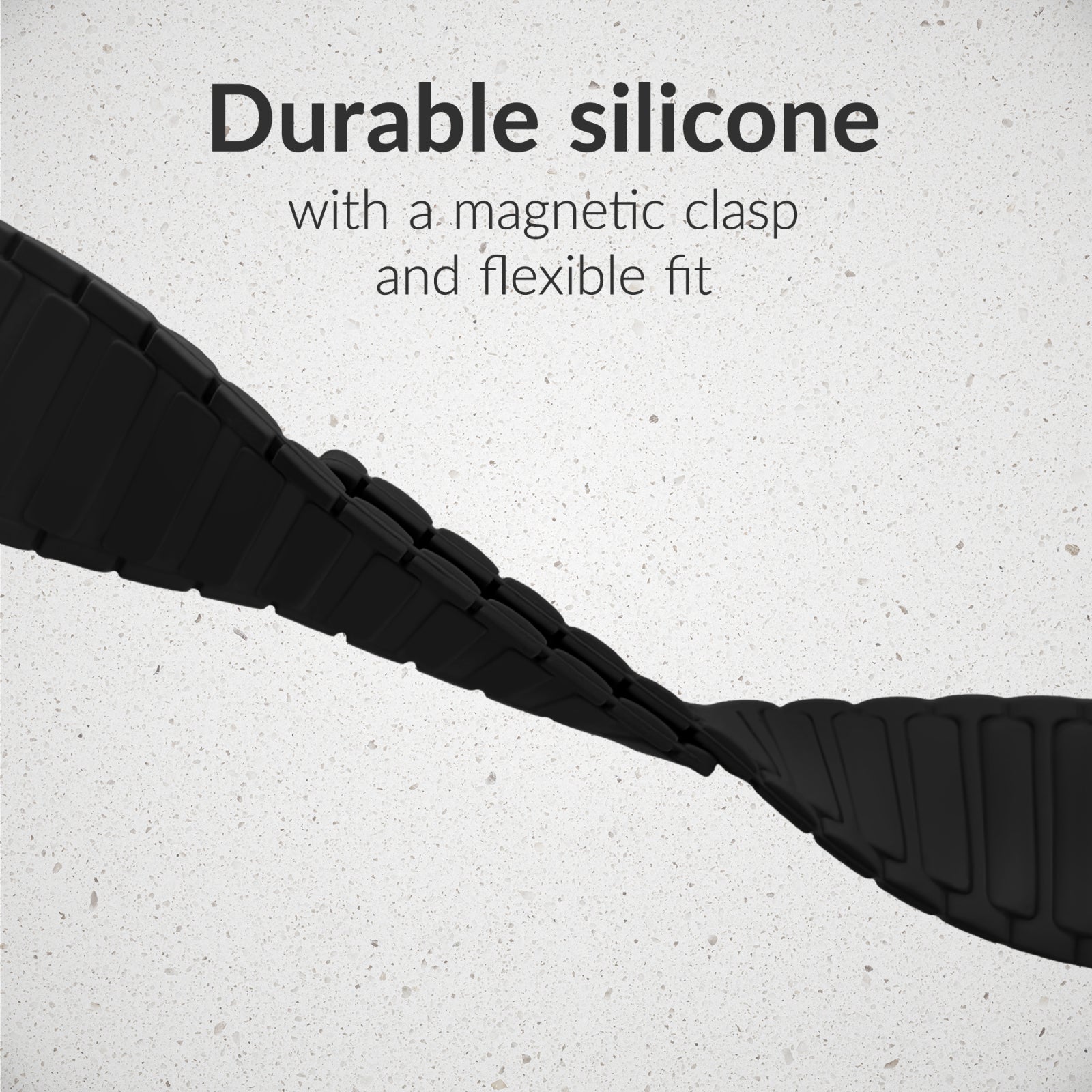 Mobilize Silicon Watch Band - Magnetic - for Apple 42/44/45/49mm - Black